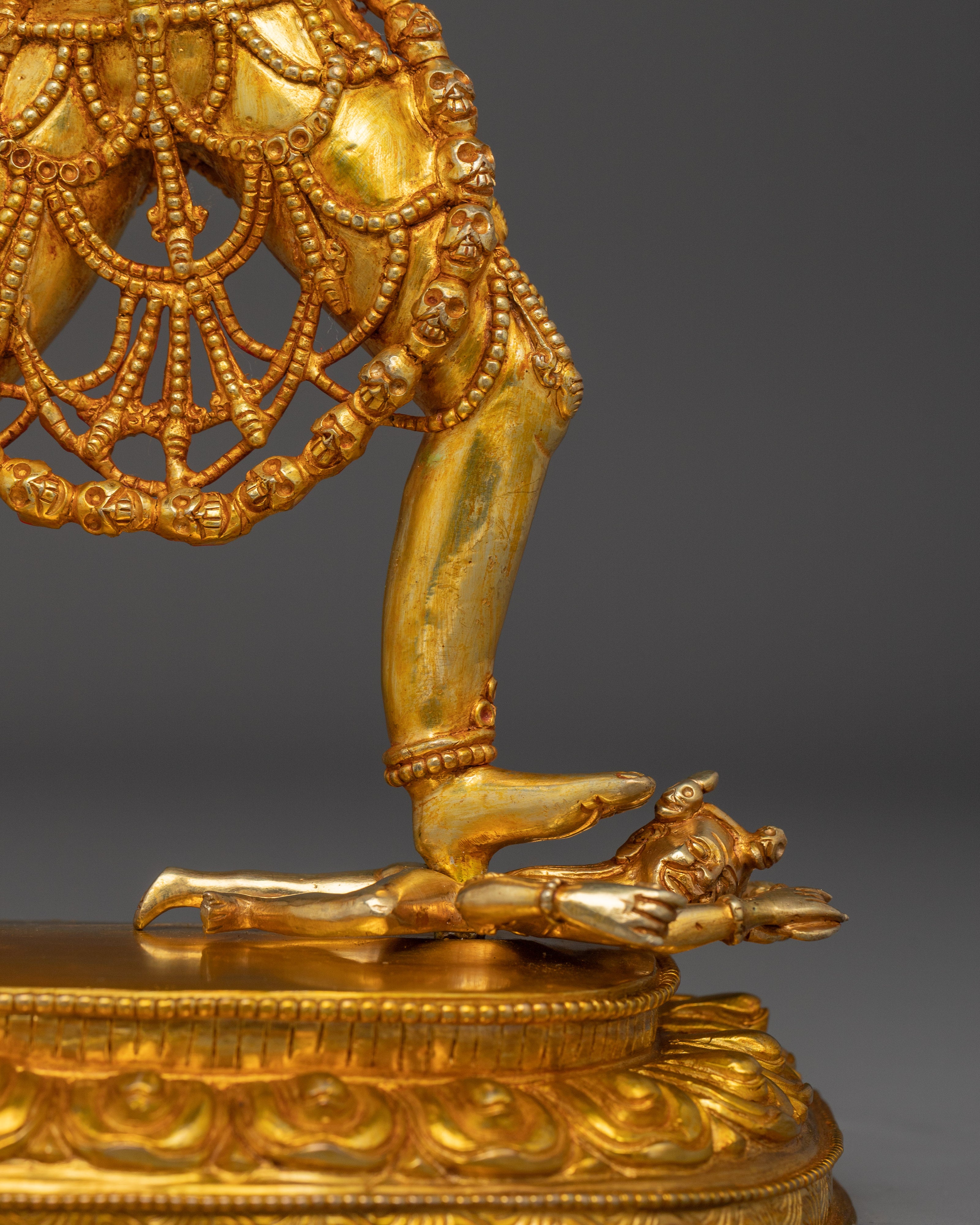 Handmade 37cm Vajrayogini Statue - 24K Gold Gilded Copper Sculpture