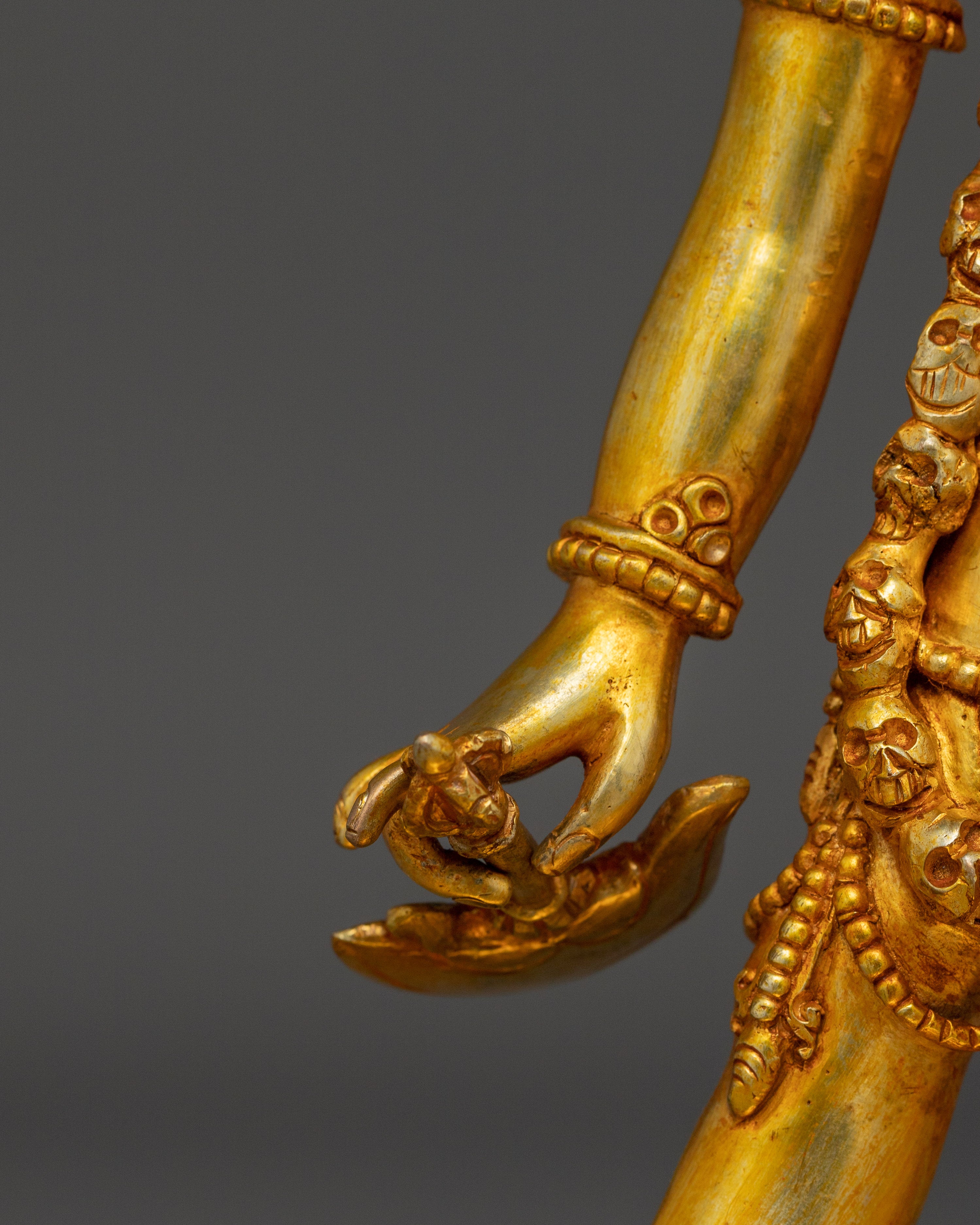 Handmade 37cm Vajrayogini Statue - 24K Gold Gilded Copper Sculpture