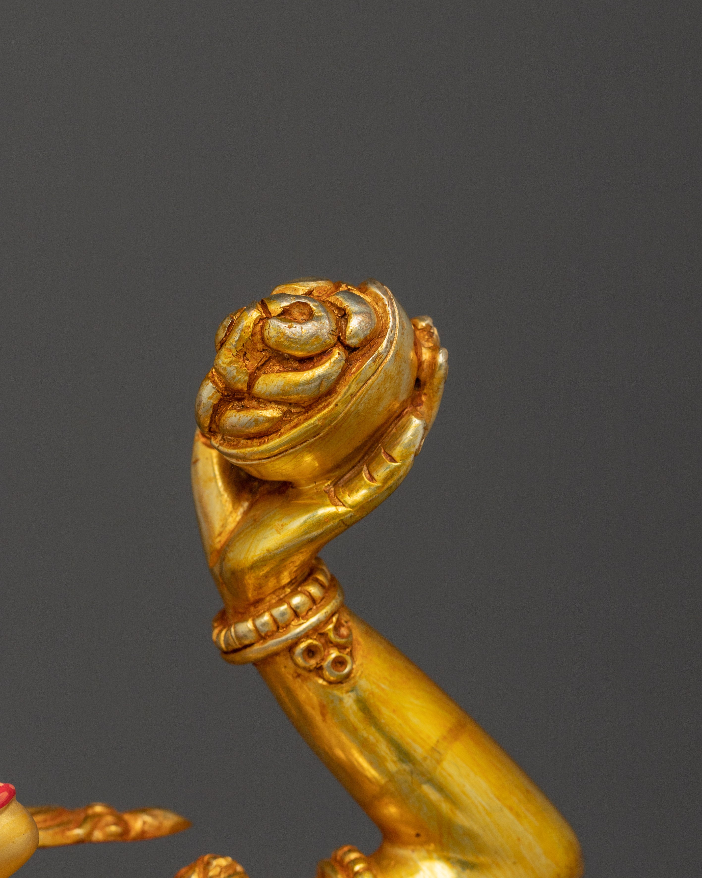 Handmade 37cm Vajrayogini Statue - 24K Gold Gilded Copper Sculpture