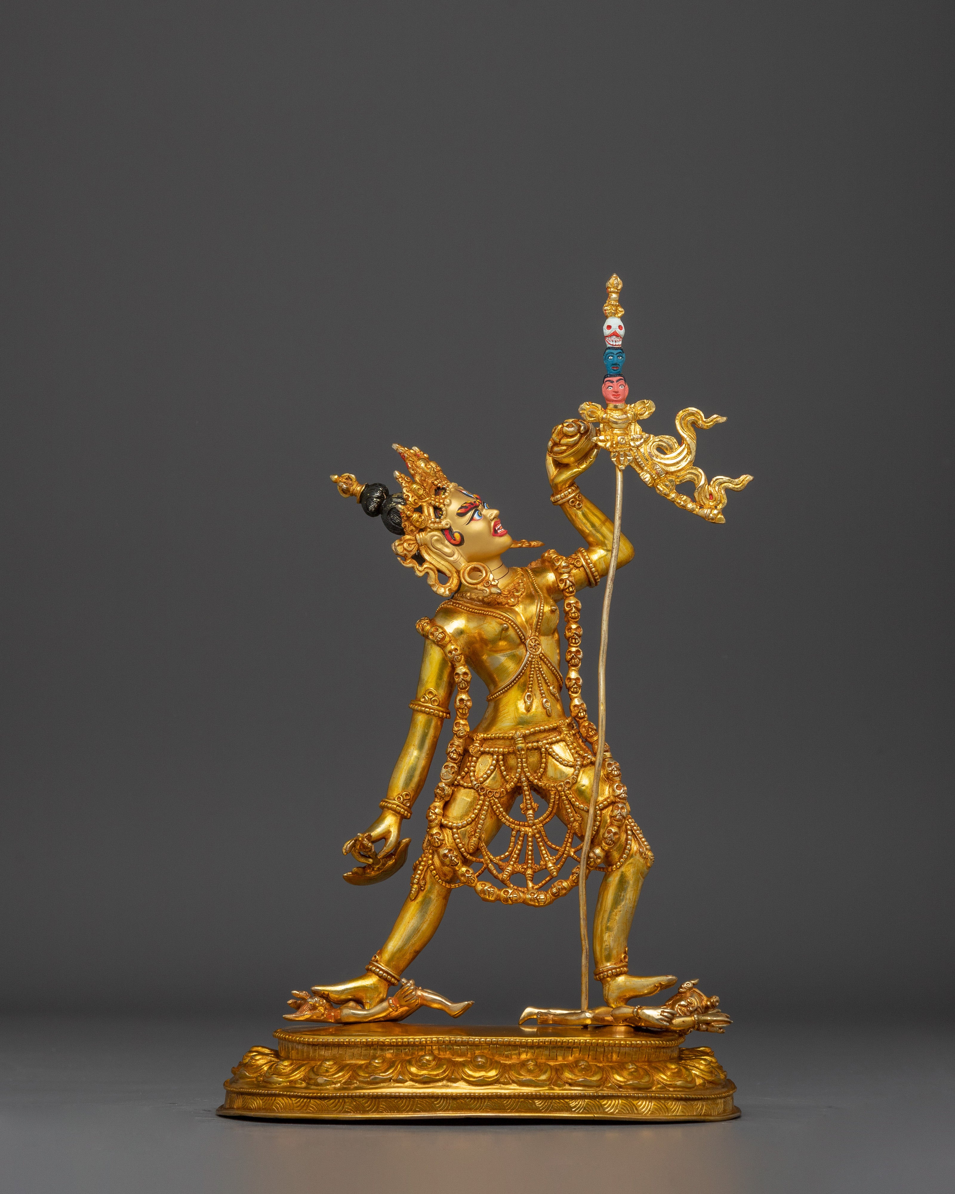 Handmade 37cm Vajrayogini Statue - 24K Gold Gilded Copper Sculpture