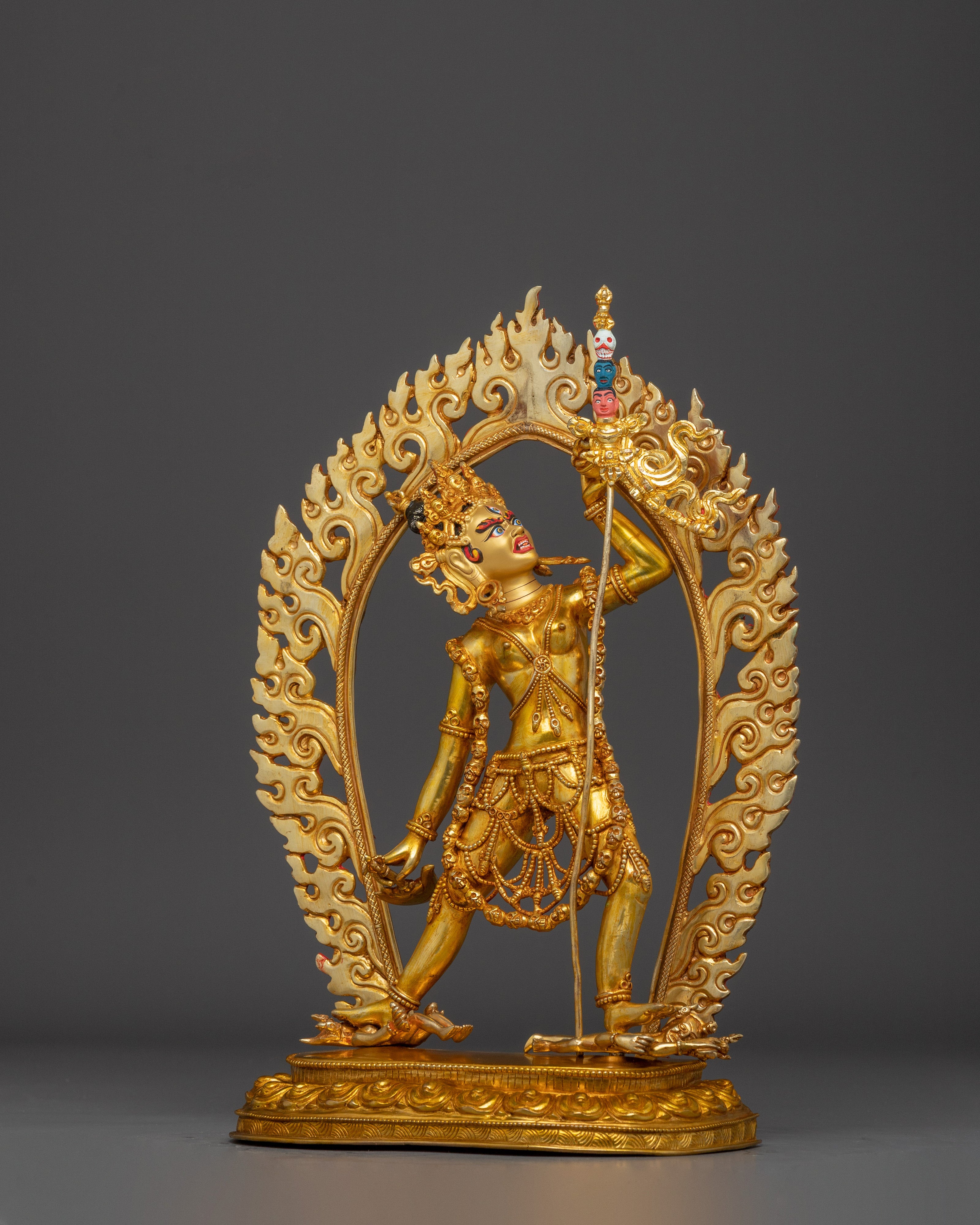 Handmade 37cm Vajrayogini Statue - 24K Gold Gilded Copper Sculpture