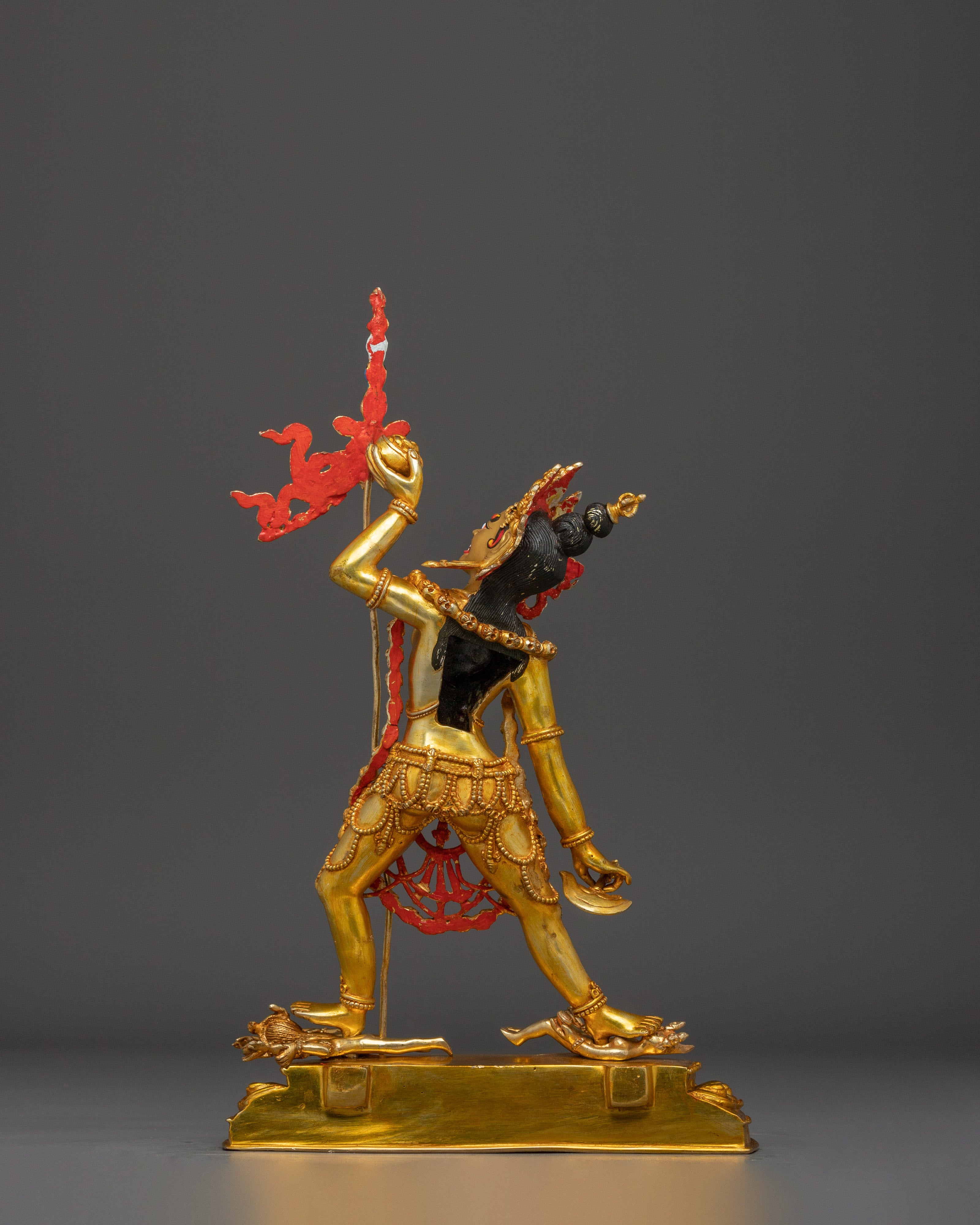 Handmade 37cm Vajrayogini Statue - 24K Gold Gilded Copper Sculpture