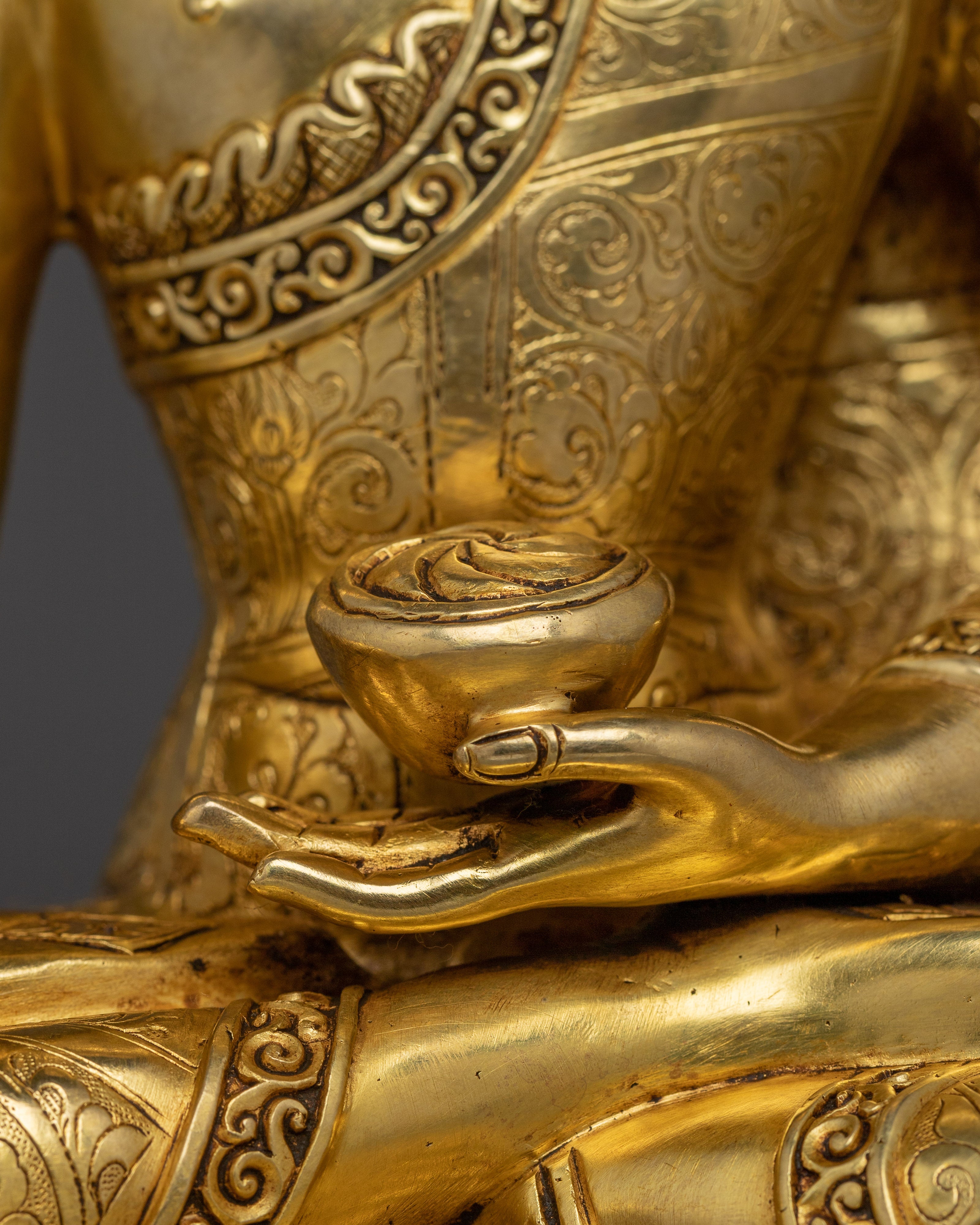 12 Inch Shakyamuni Buddha Copper Statue for Sale