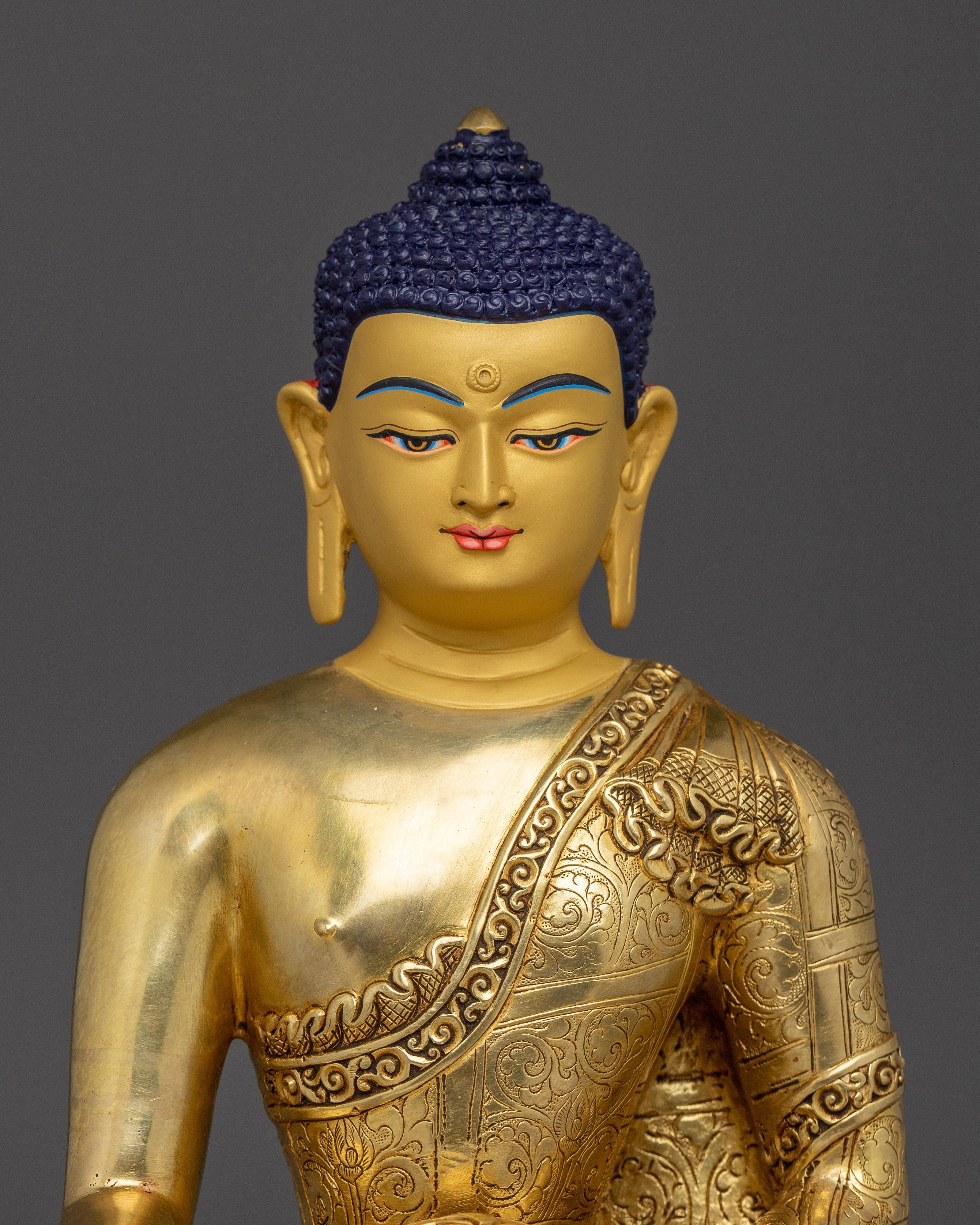 12 Inch Shakyamuni Buddha Copper Statue for Sale