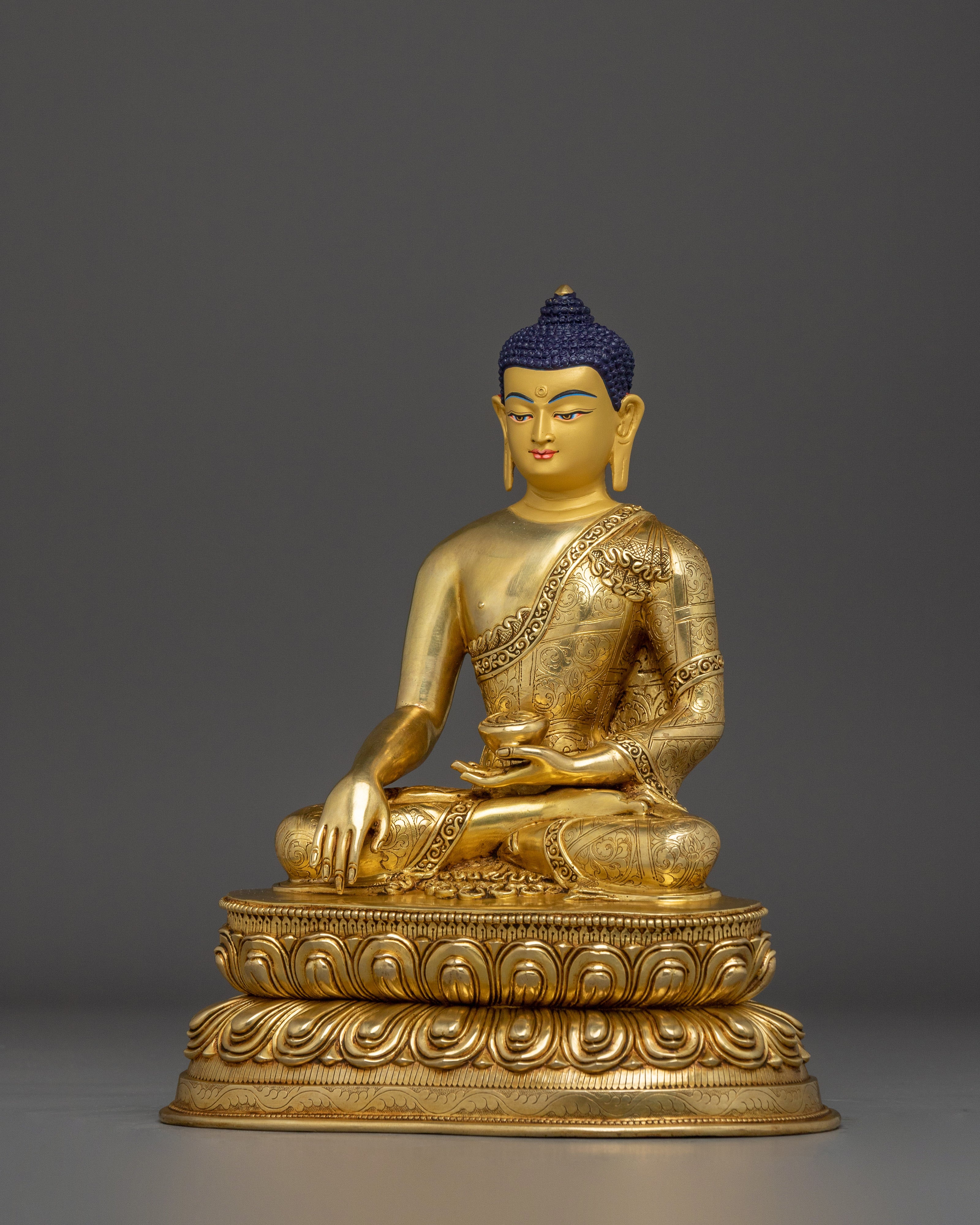 12 Inch Shakyamuni Buddha Copper Statue for Sale
