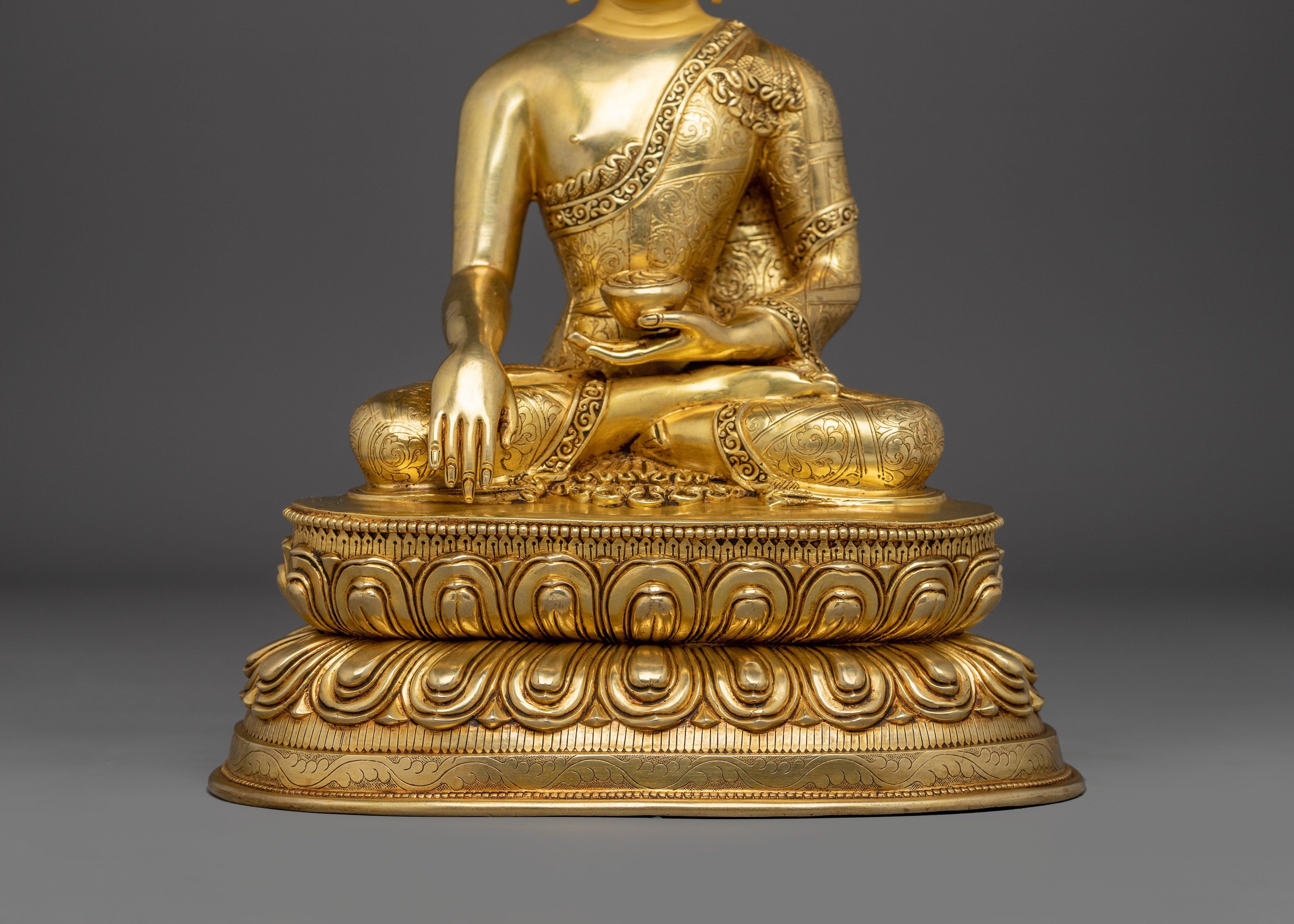 12 Inch Shakyamuni Buddha Copper Statue for Sale