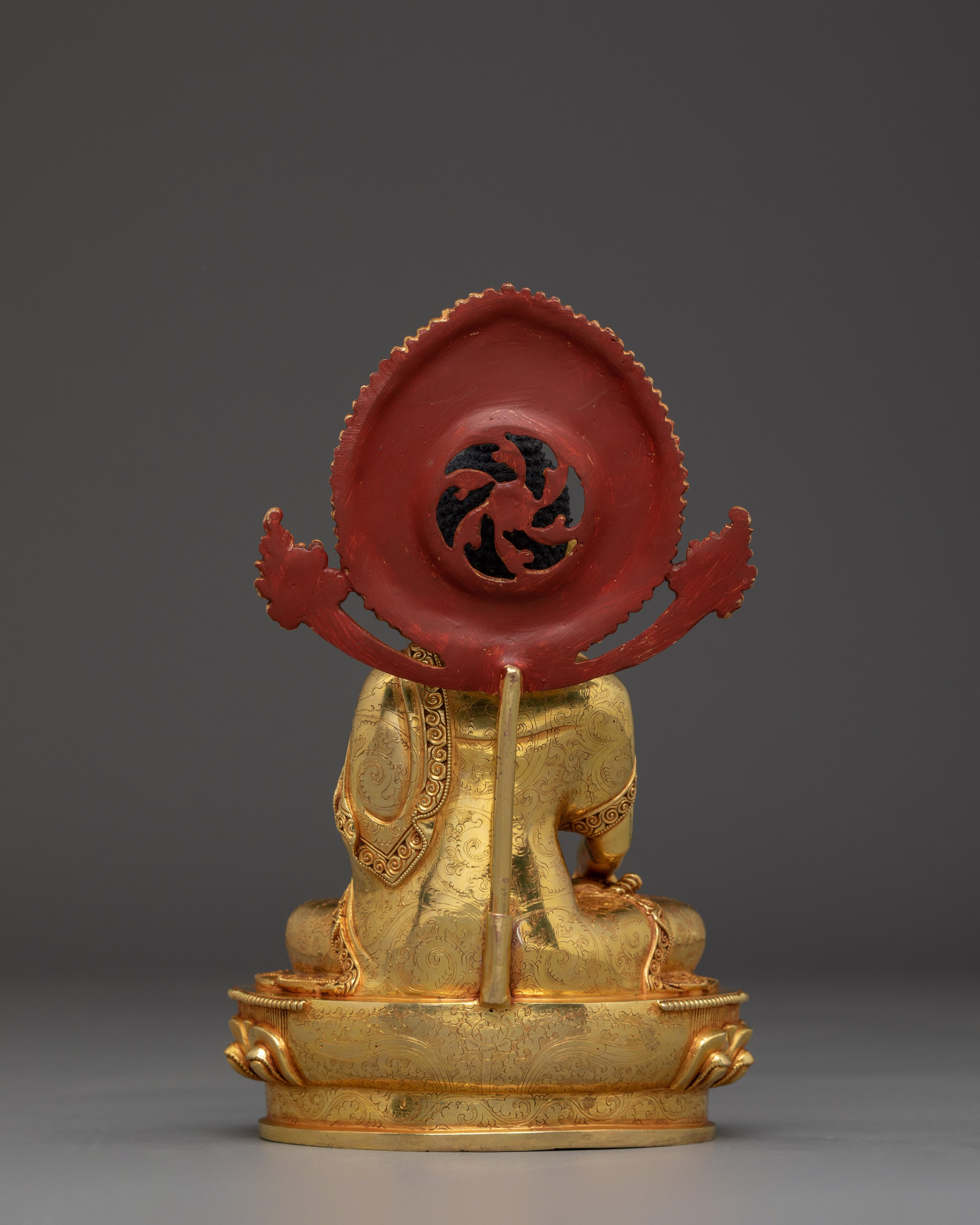 Enlightenment Icon Shakyamuni Buddha | Gold Gilded Nepali Statue