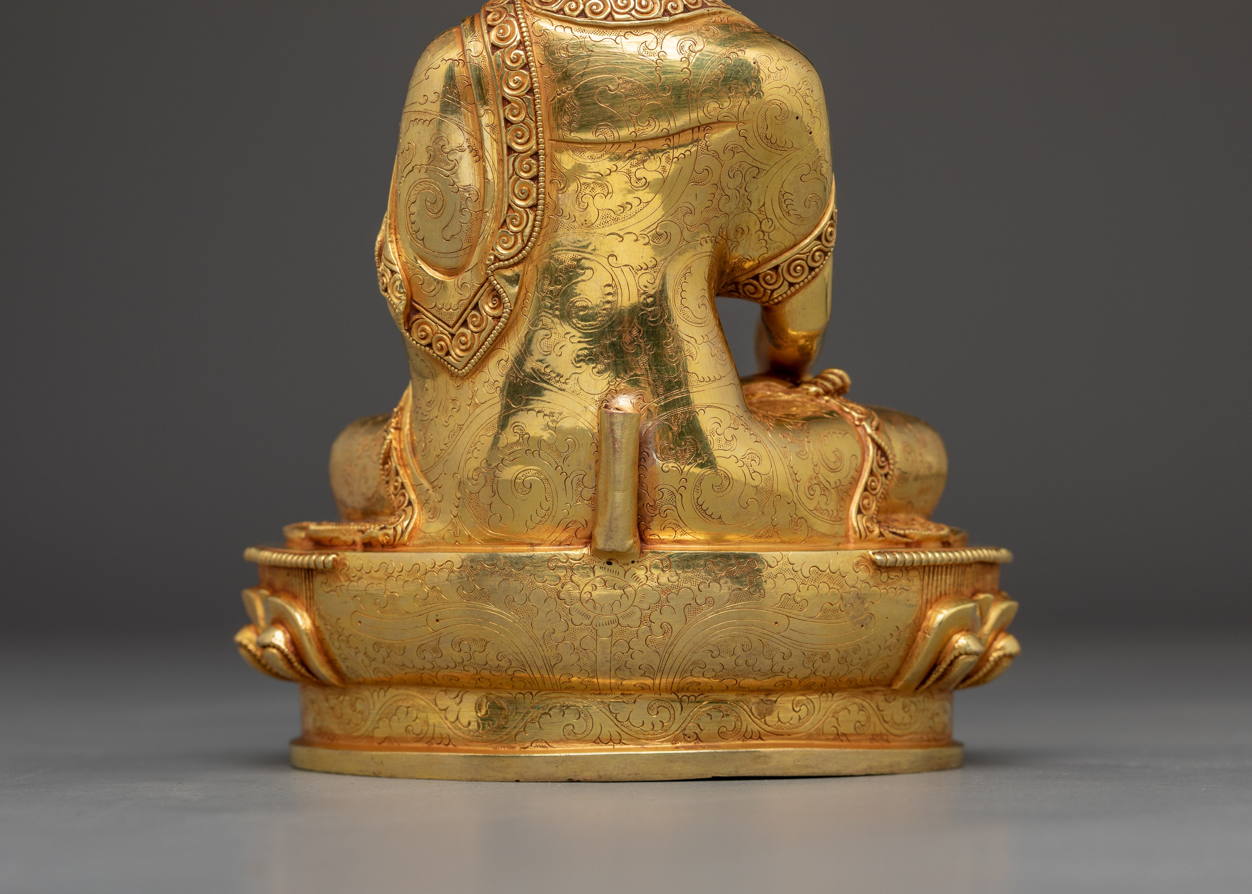 Enlightenment Icon Shakyamuni Buddha | Gold Gilded Nepali Statue
