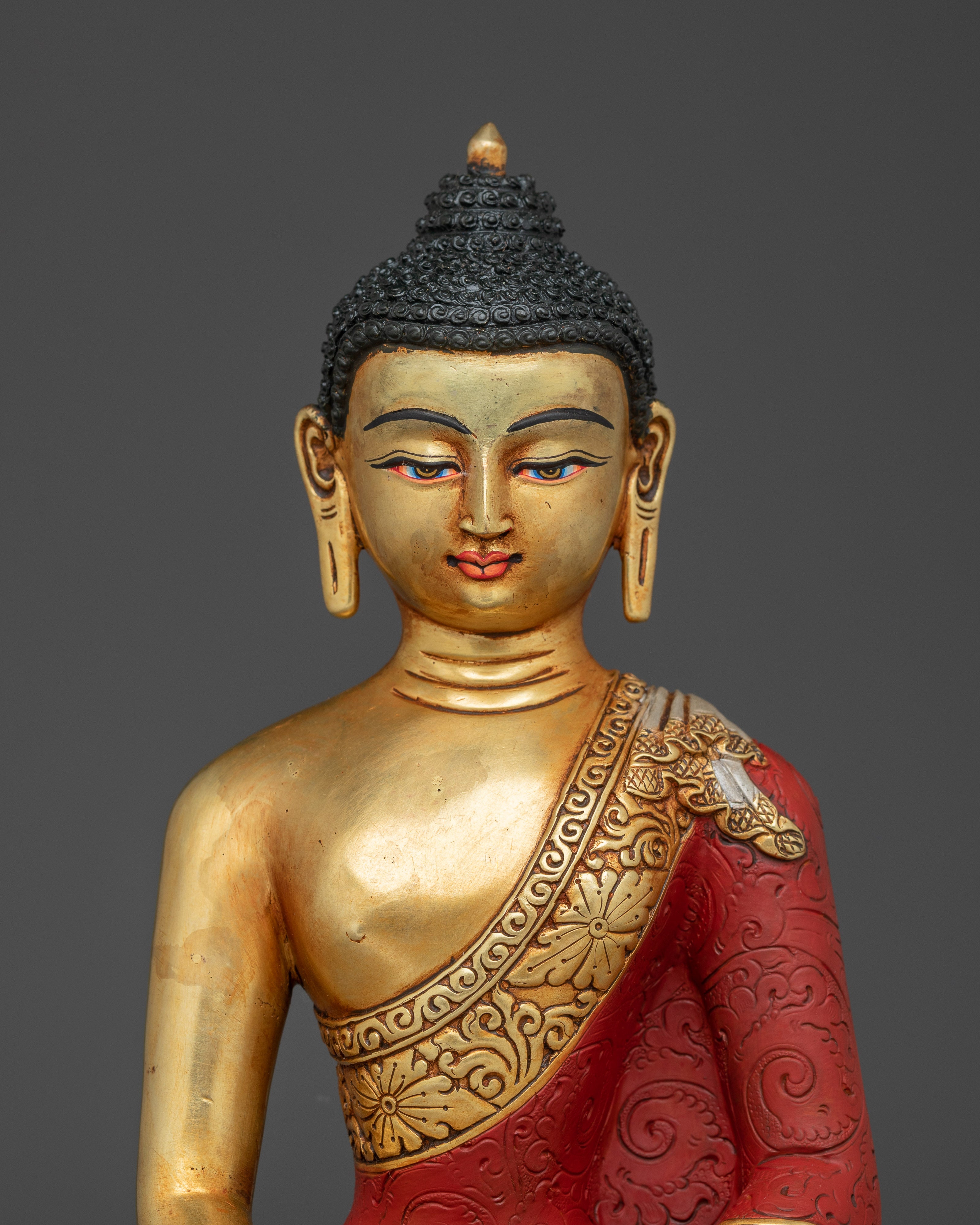 Gold Gilded Amitabha Buddha | Handcrafted Himalayan Statue