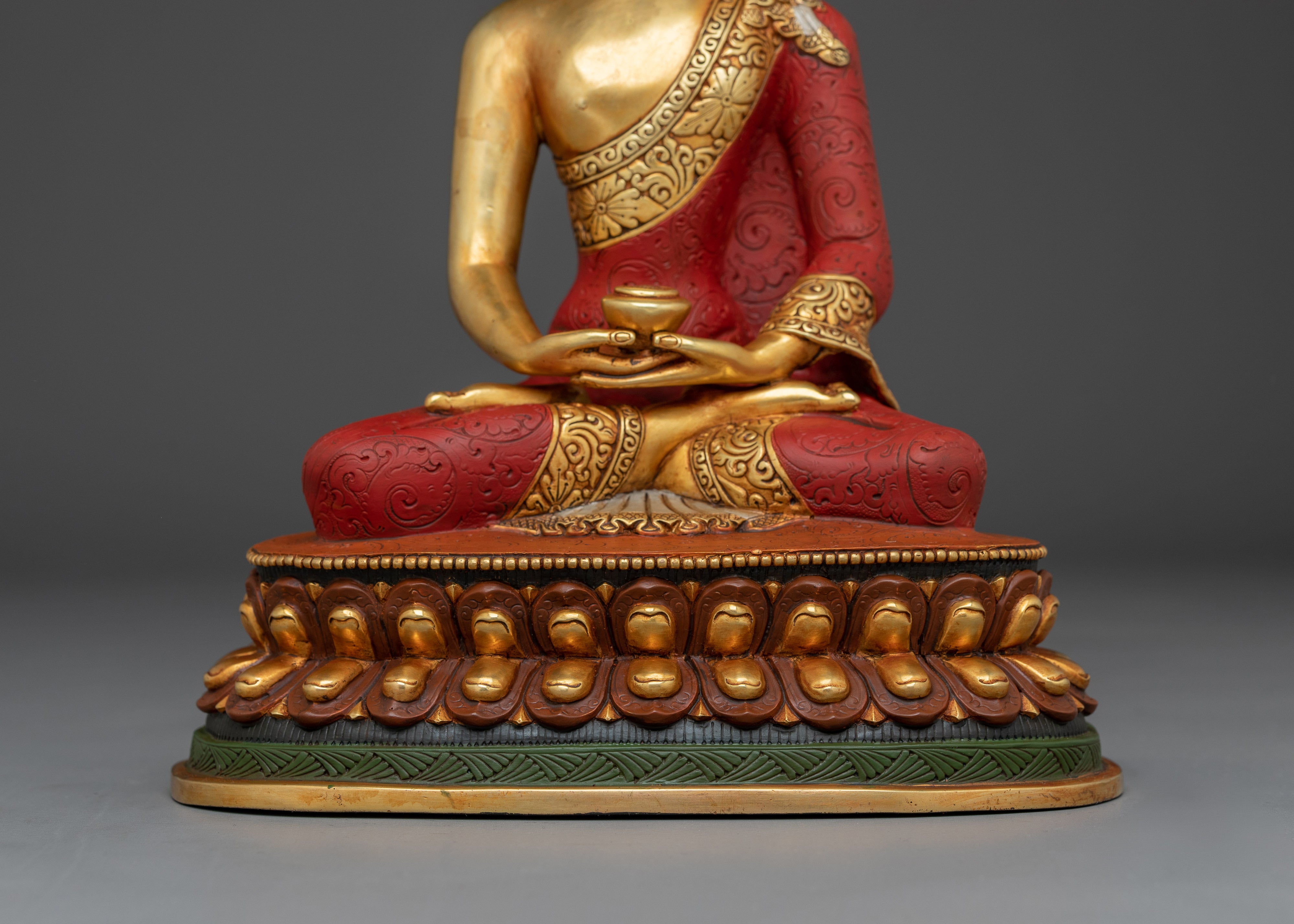 Gold Gilded Amitabha Buddha | Handcrafted Himalayan Statue