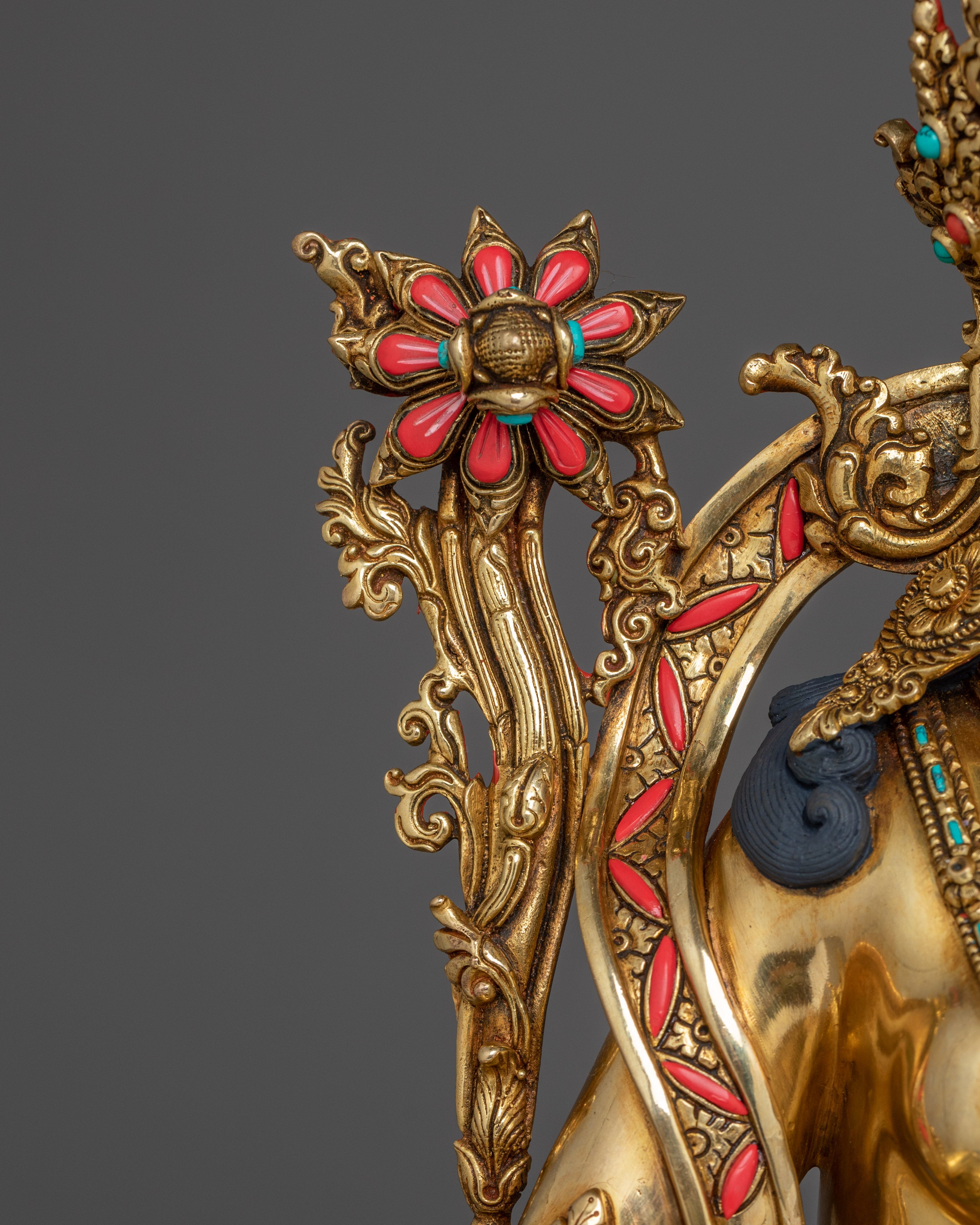 Handmade Green Tara Statue : Swift Liberator Goddess