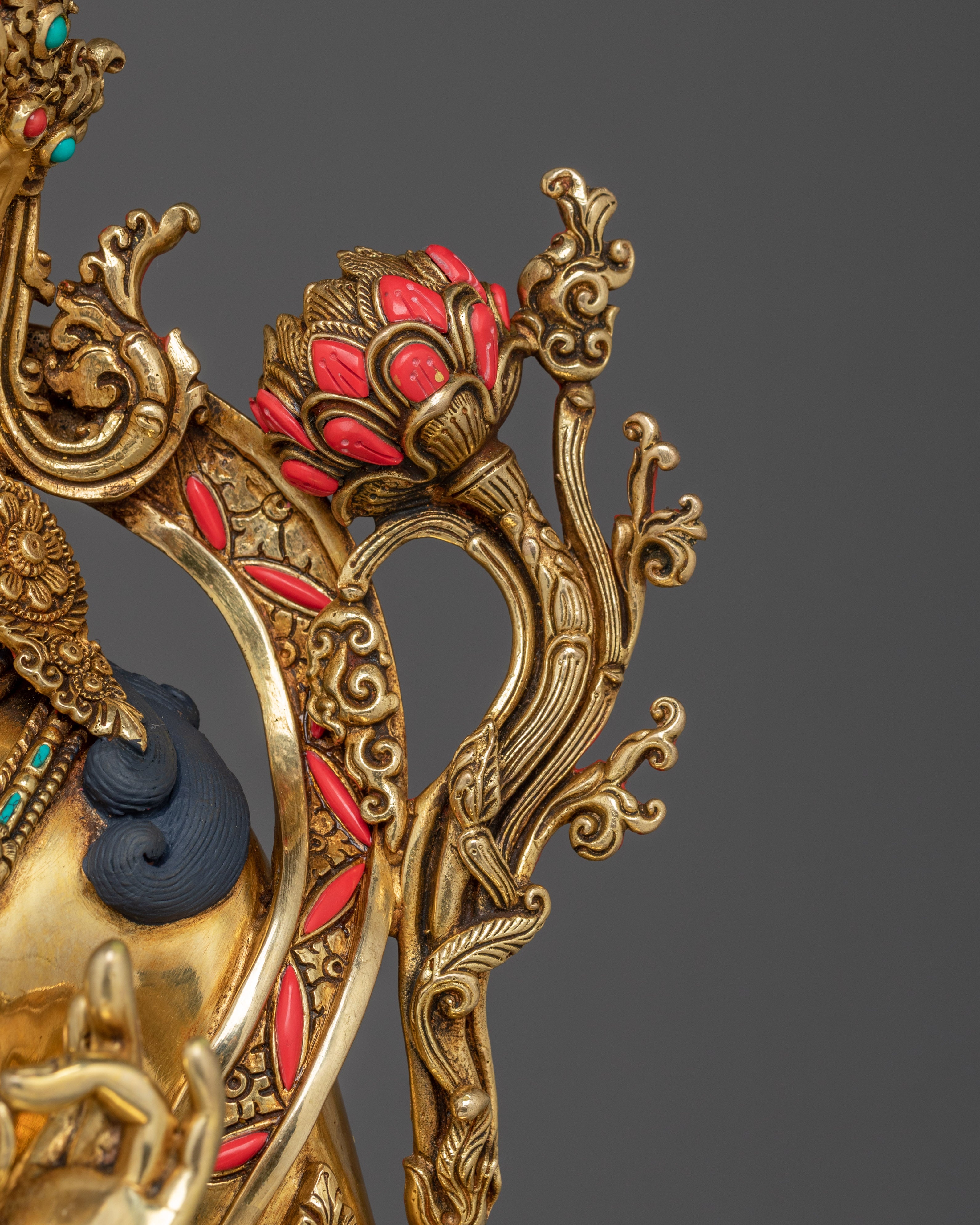 Handmade Green Tara Statue : Swift Liberator Goddess