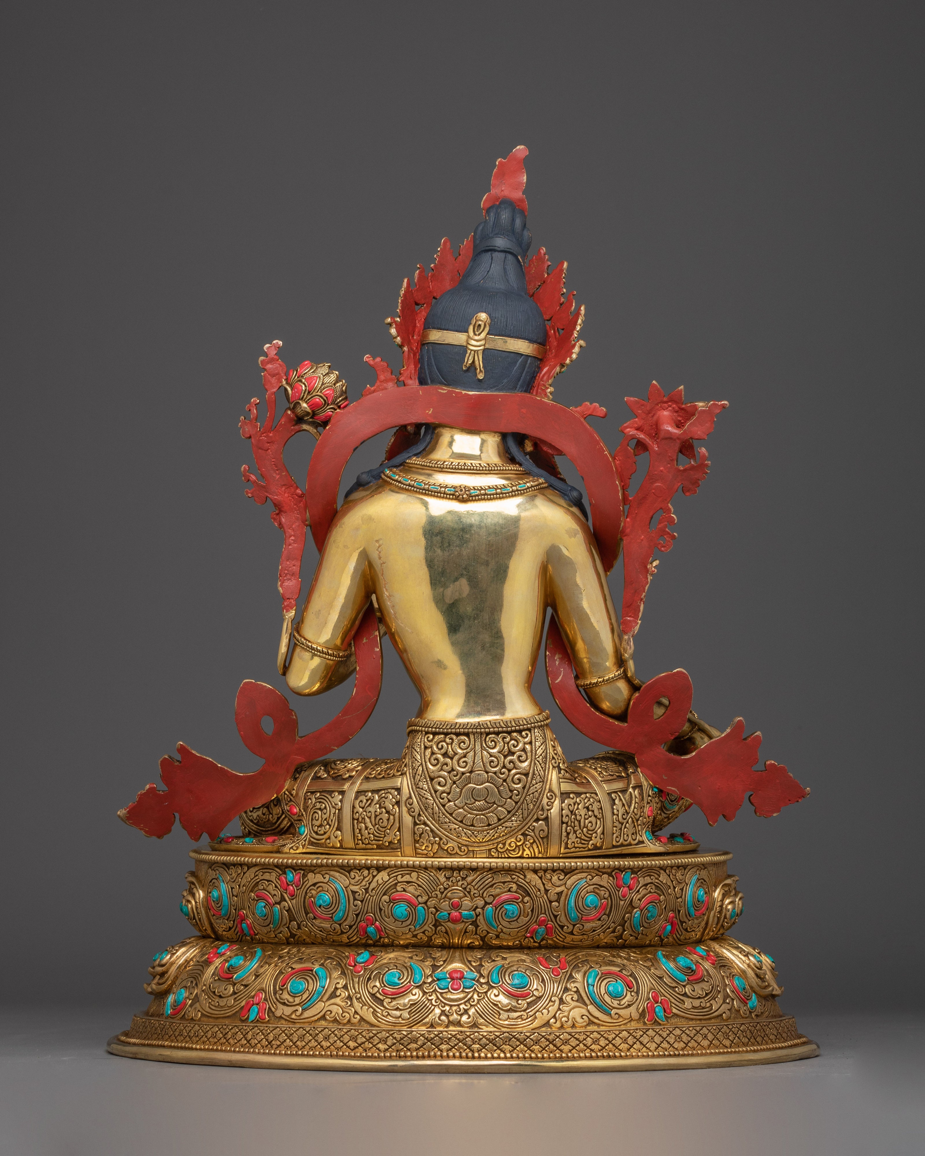 Handmade Green Tara Statue : Swift Liberator Goddess