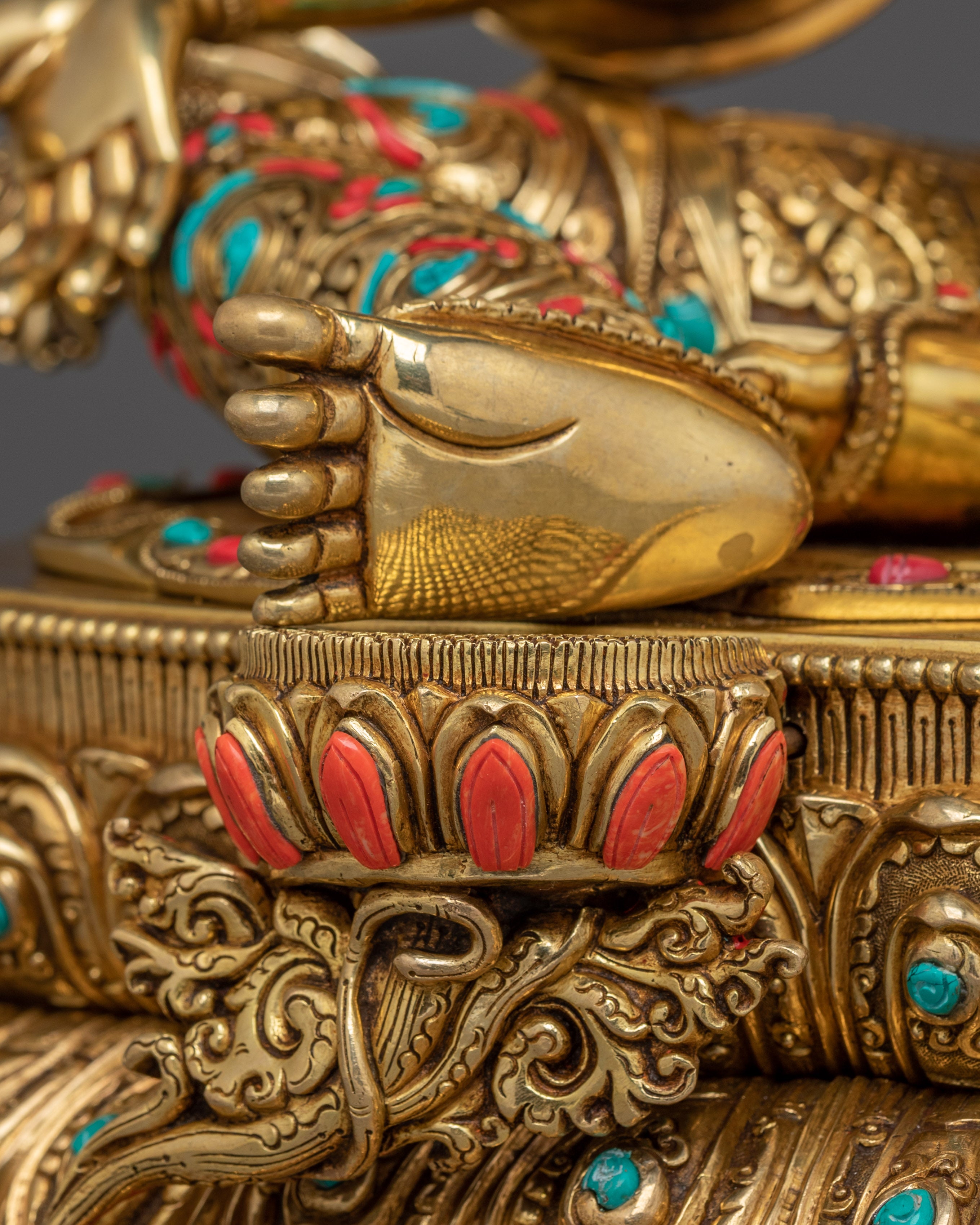 Handmade Green Tara Statue : Swift Liberator Goddess