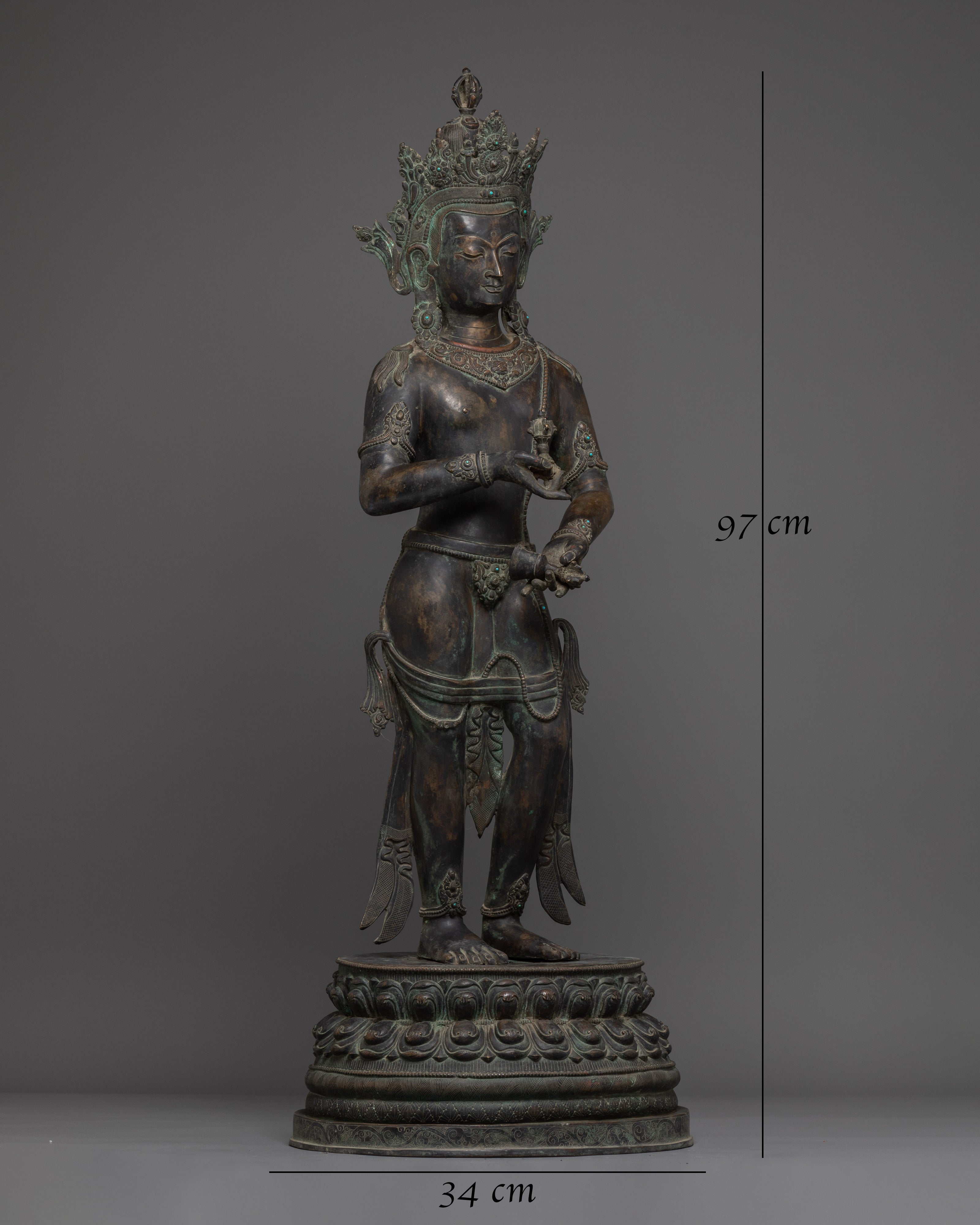 Copper Standing Vajrasattva Statue