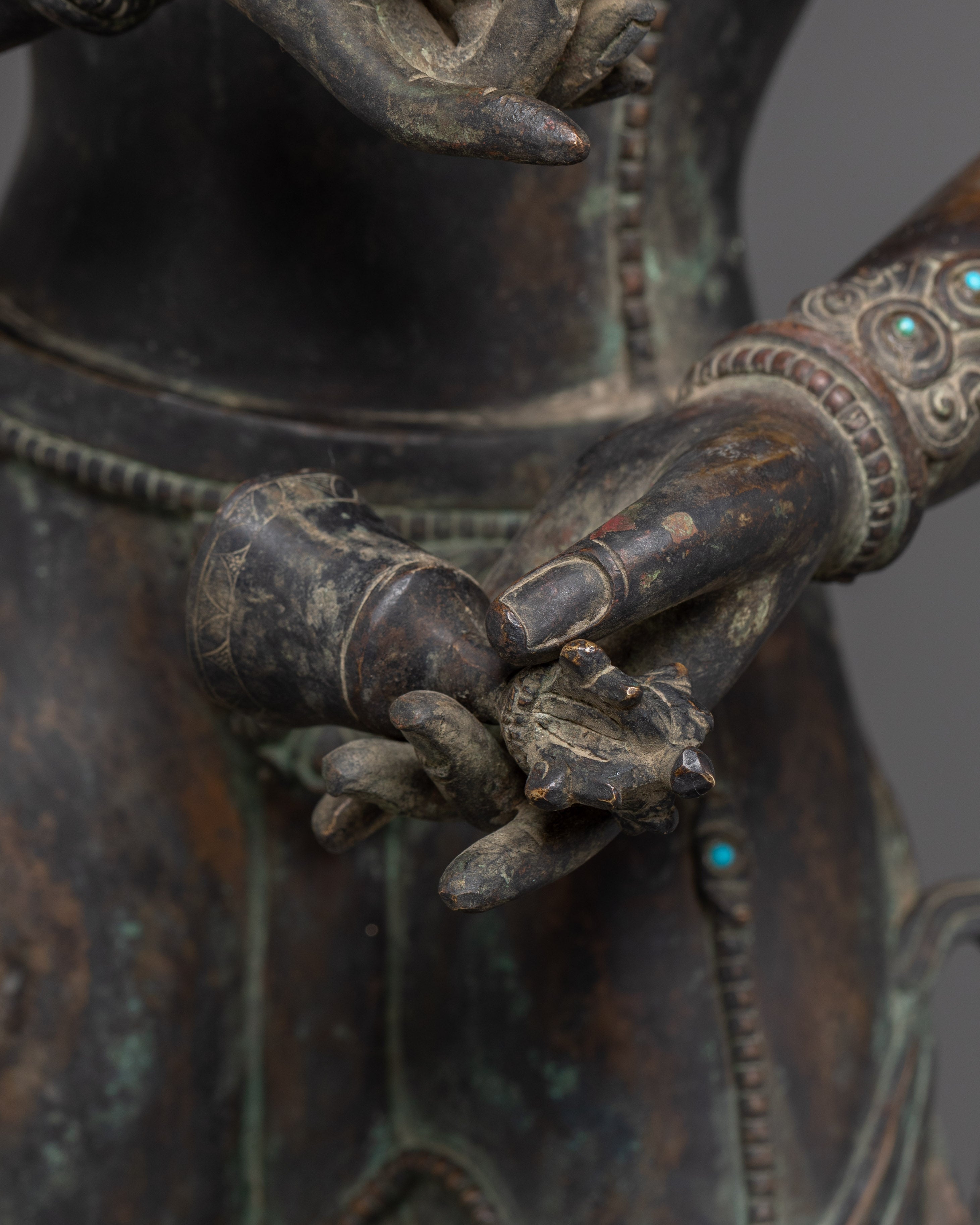 Copper Standing Vajrasattva Statue | Dorje Sempa Sculpture