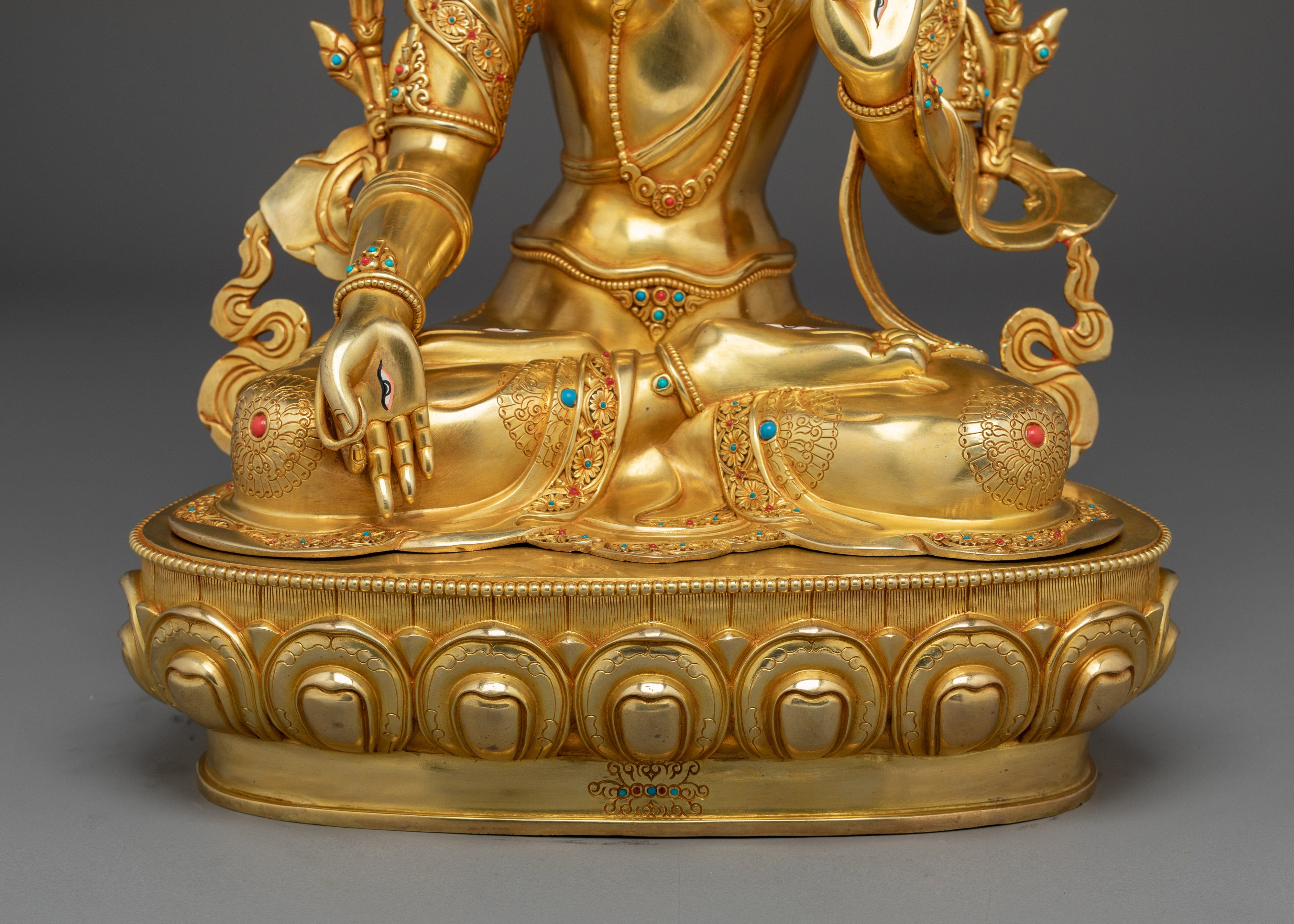 White Tara Artwork, Goddess of Longevity and Healing