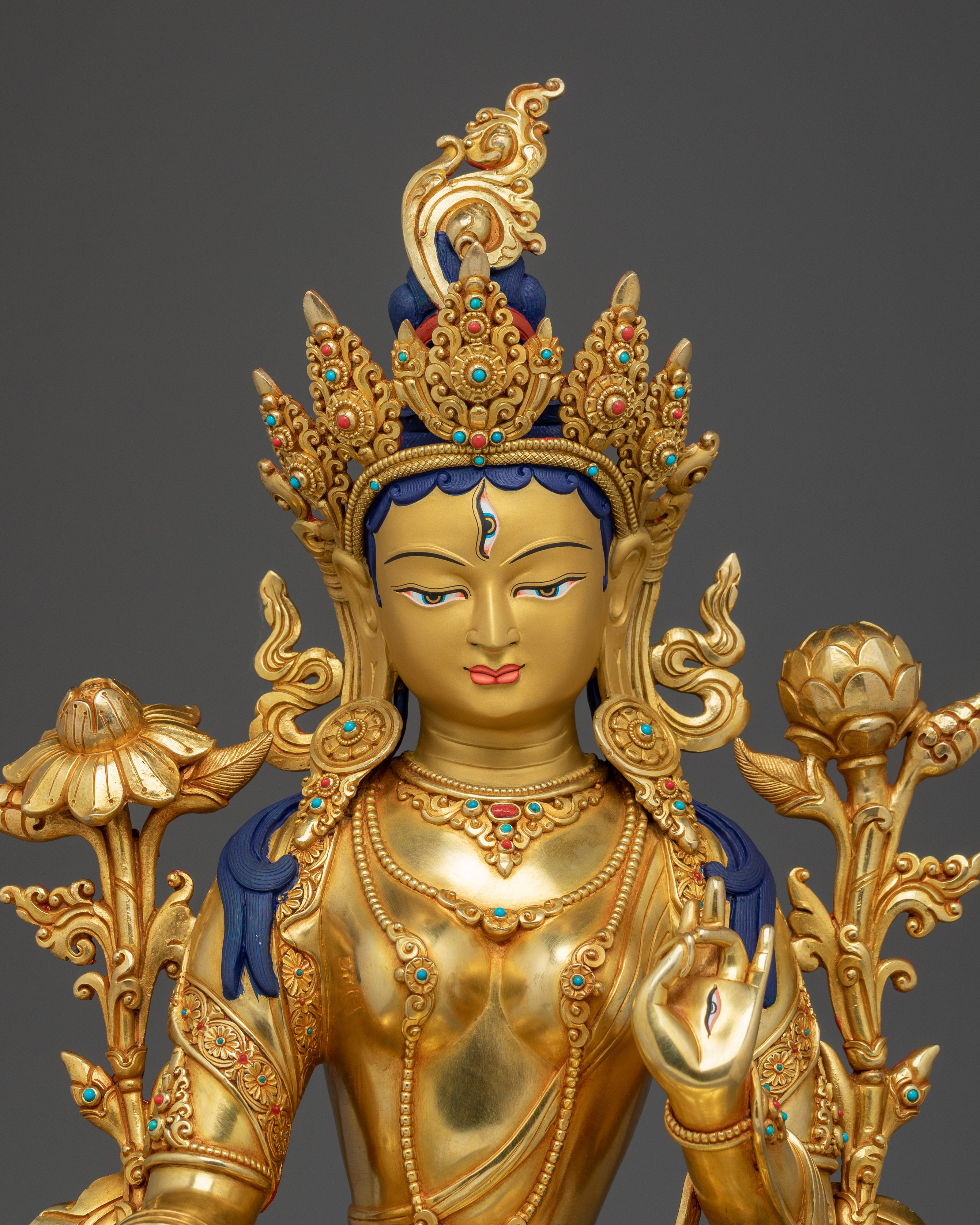 White Tara Artwork, Goddess of Longevity and Healing