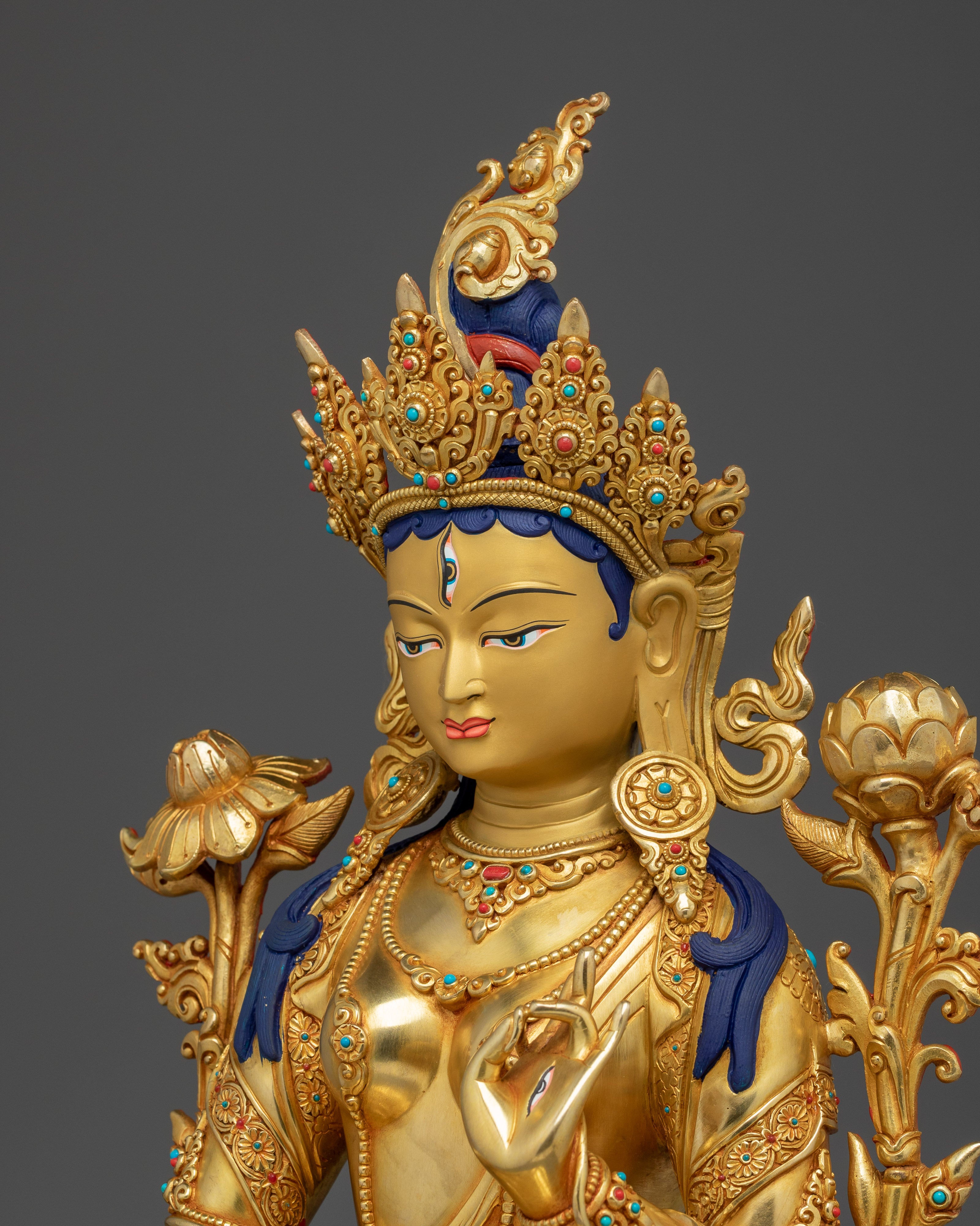 White Tara Artwork, Goddess of Longevity and Healing