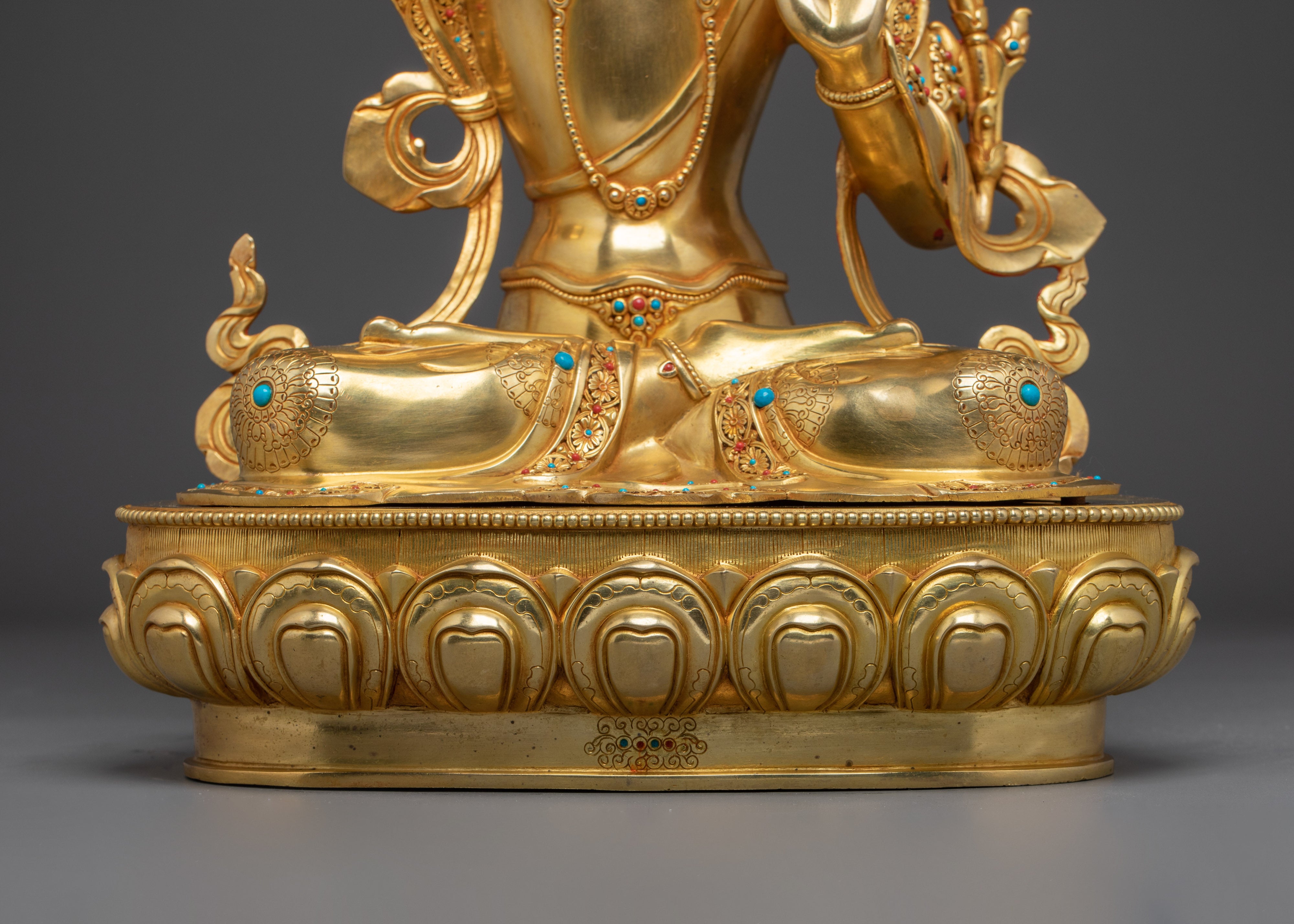 Golden Manjushri Statue: Home Decor for Meditation