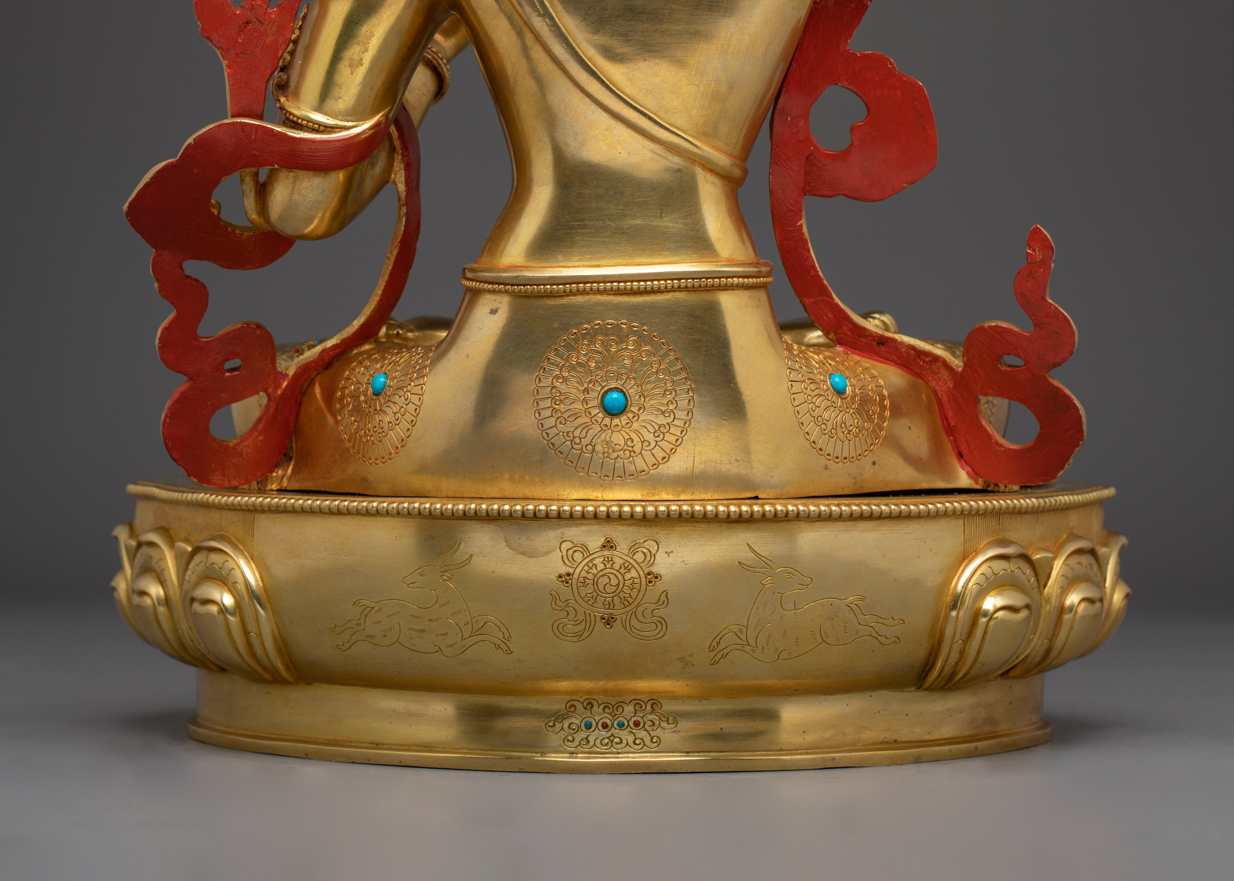 Golden Manjushri Statue: Home Decor for Meditation