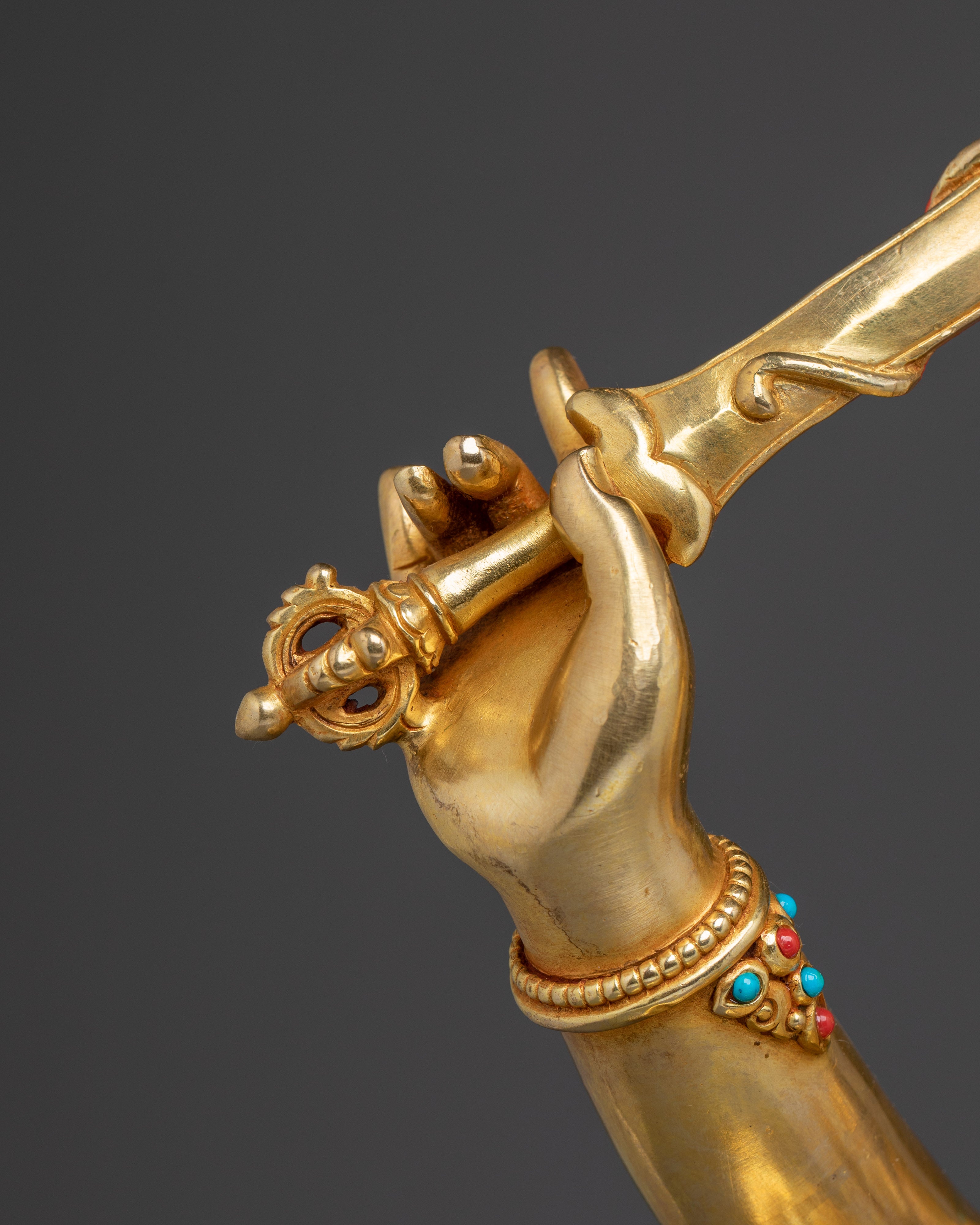 Golden Manjushri Statue: Home Decor for Meditation