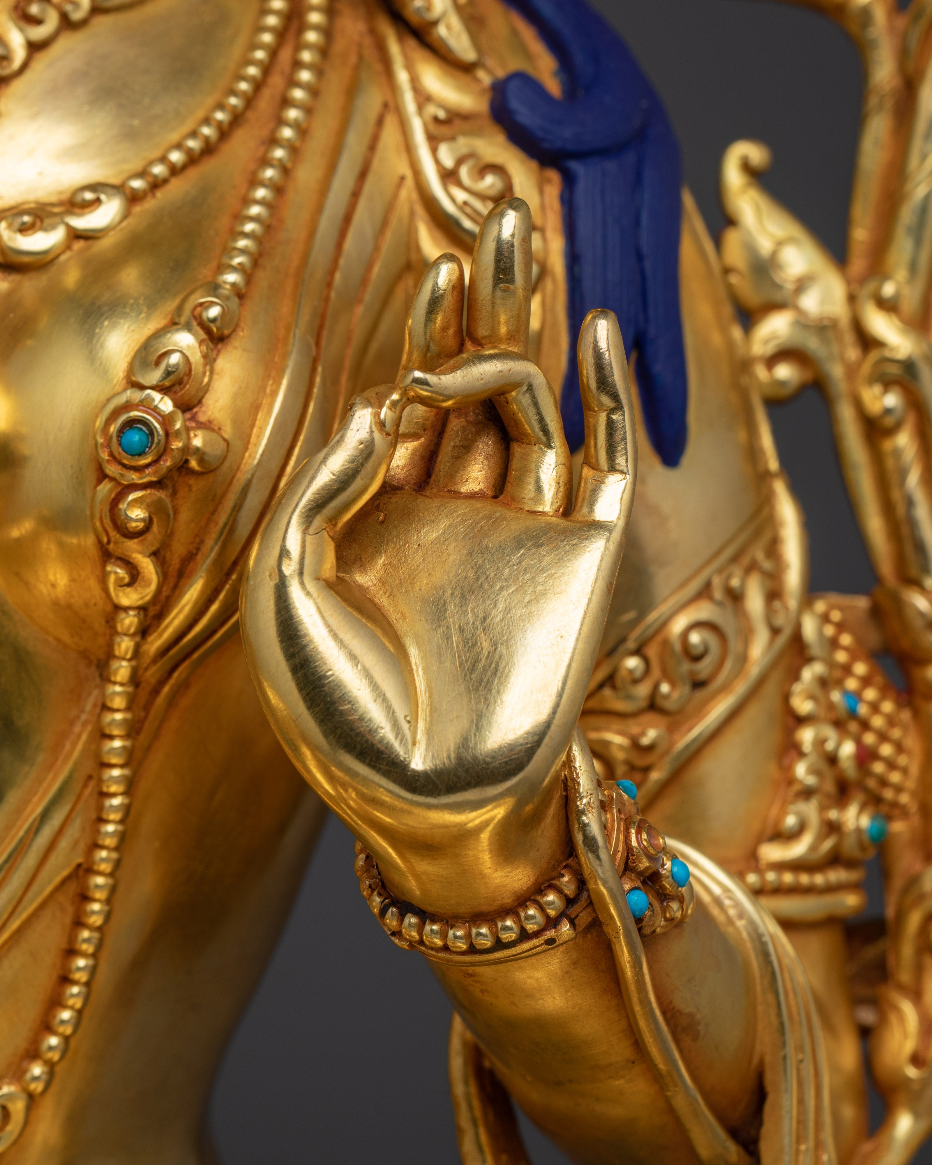 Gold Gilded Icon Green Tara | Himalayan Deity of Loving Wisdom