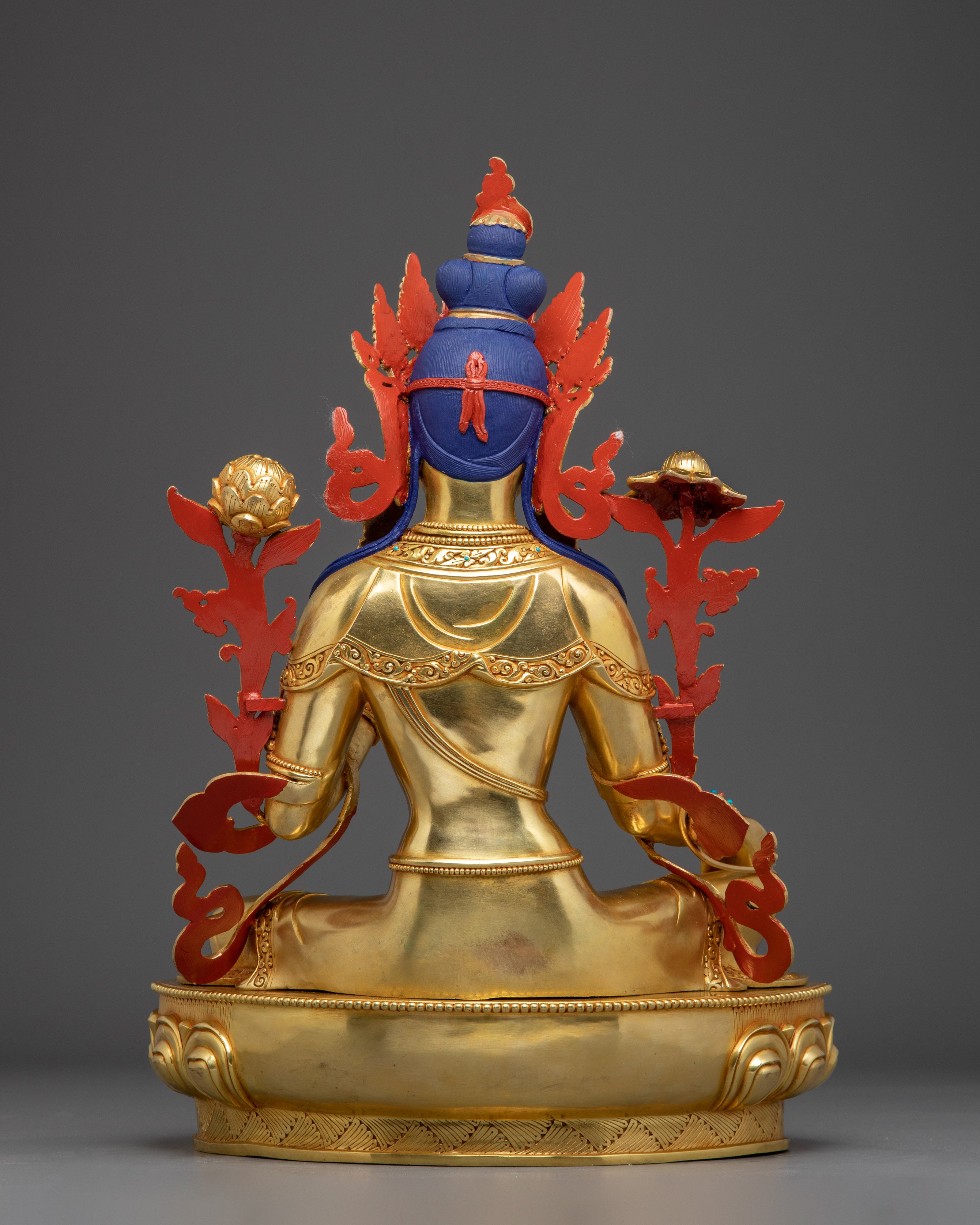 Gold Gilded Icon Green Tara | Himalayan Deity of Loving Wisdom