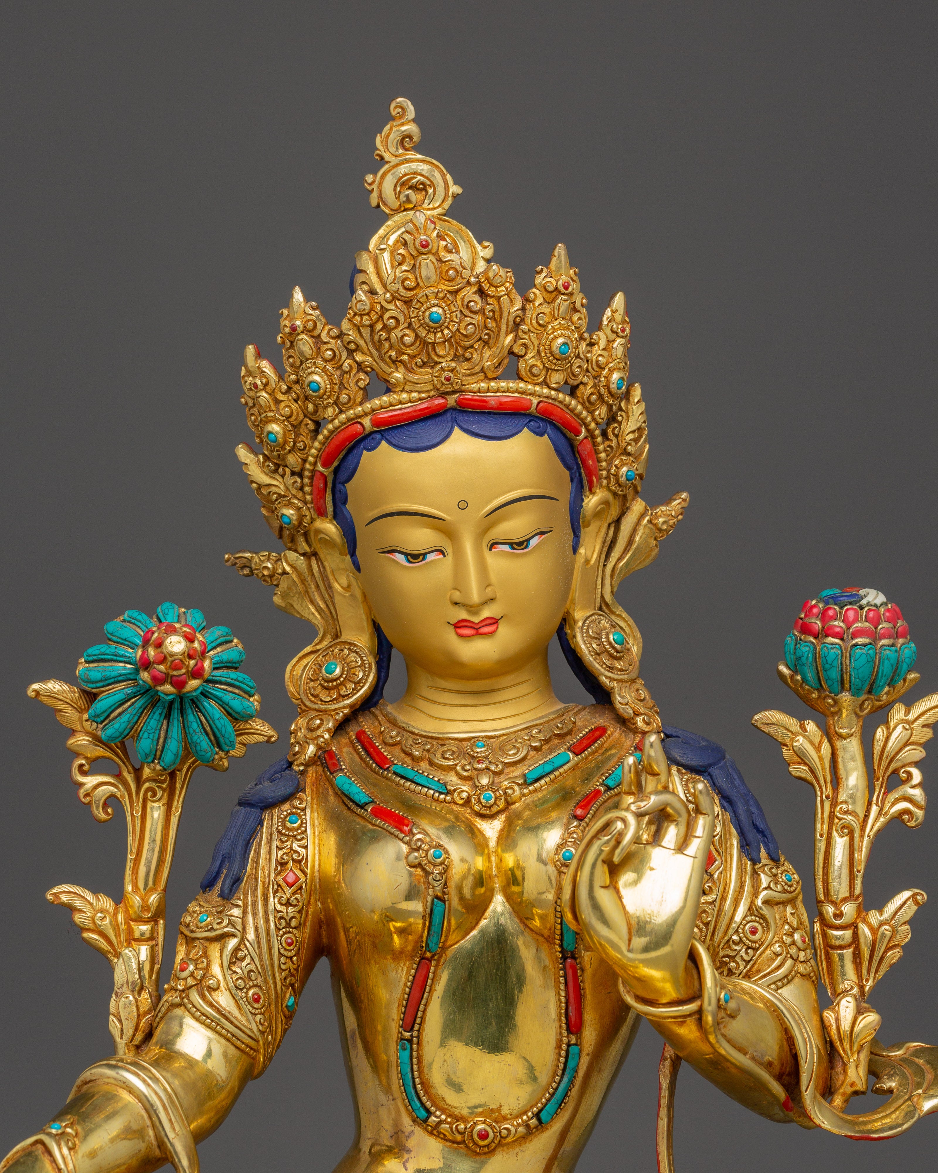 Green Tara Statue: Buddhist Protection Goddess