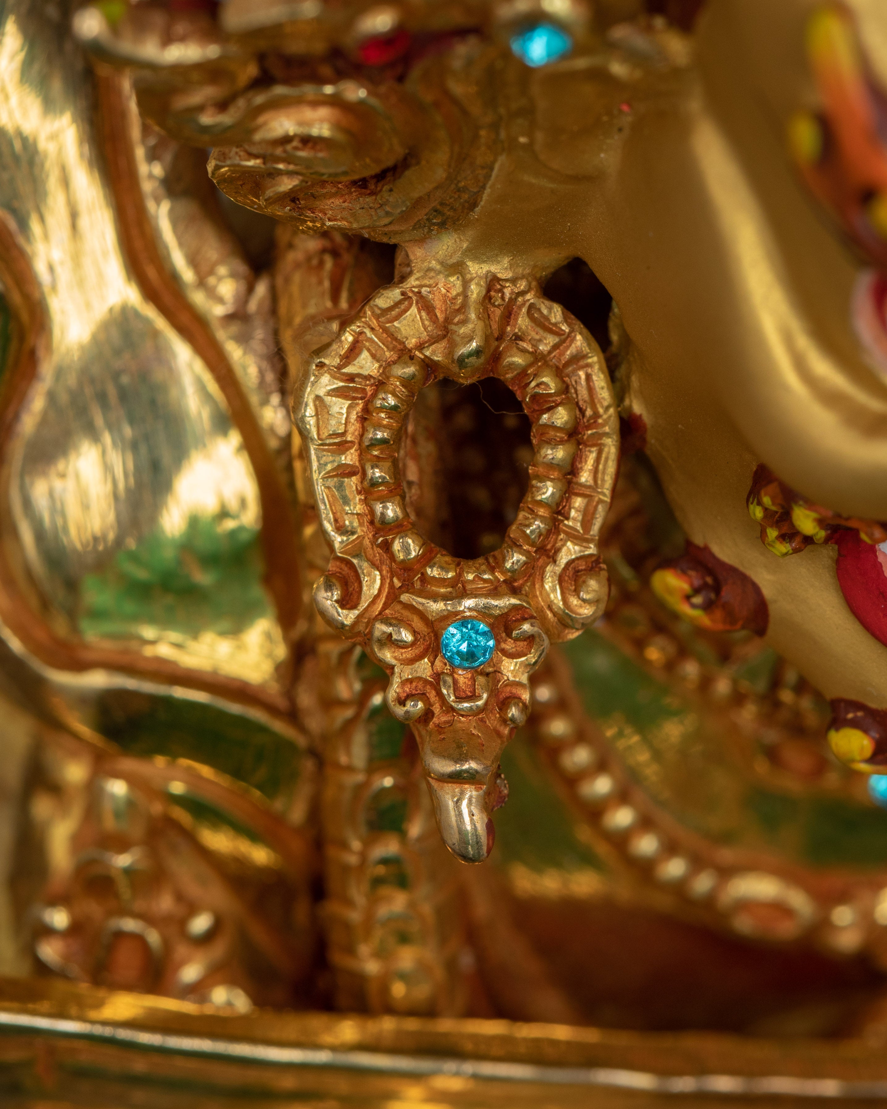 Dharma Protector Sakya Mahakala | Gold Gilded Nepali Statue