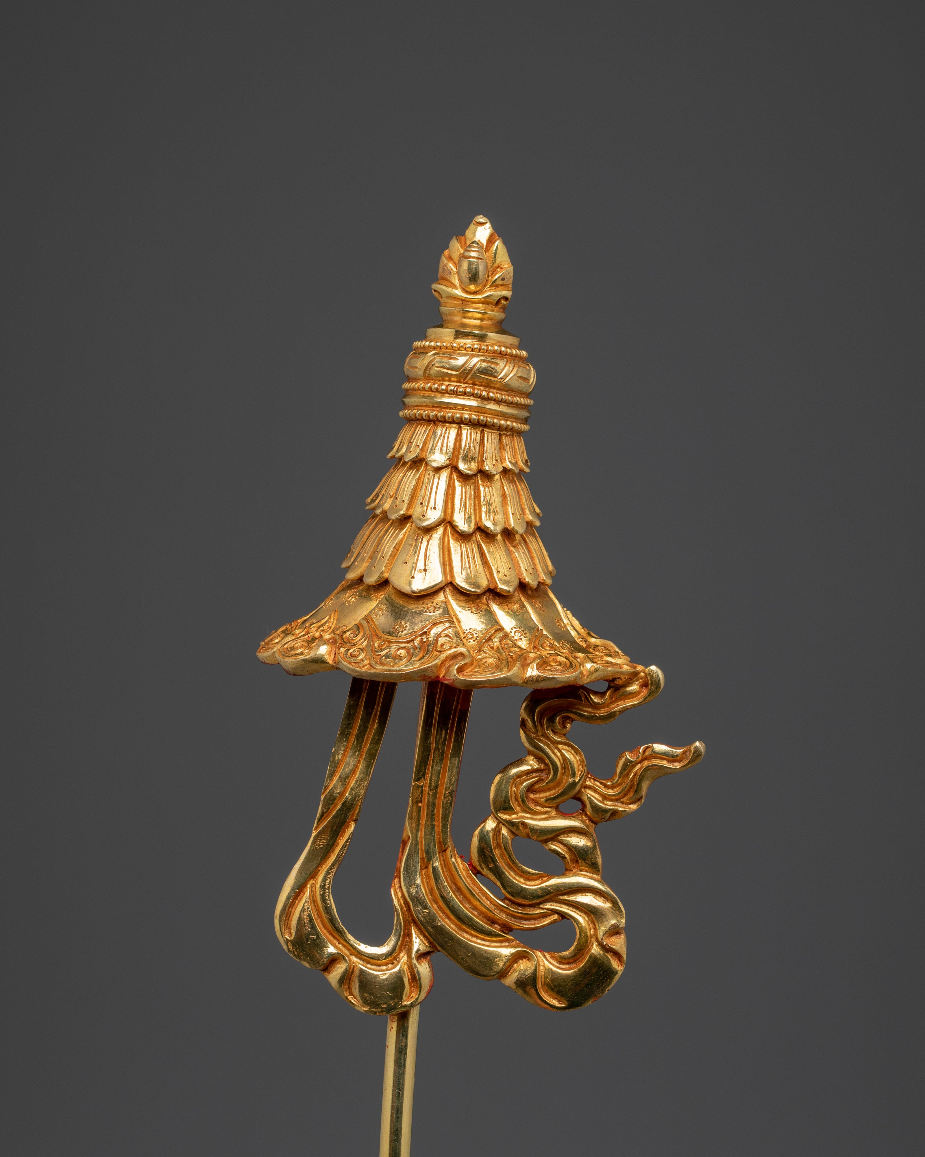 Dharma Protector Sakya Mahakala | Gold Gilded Nepali Statue