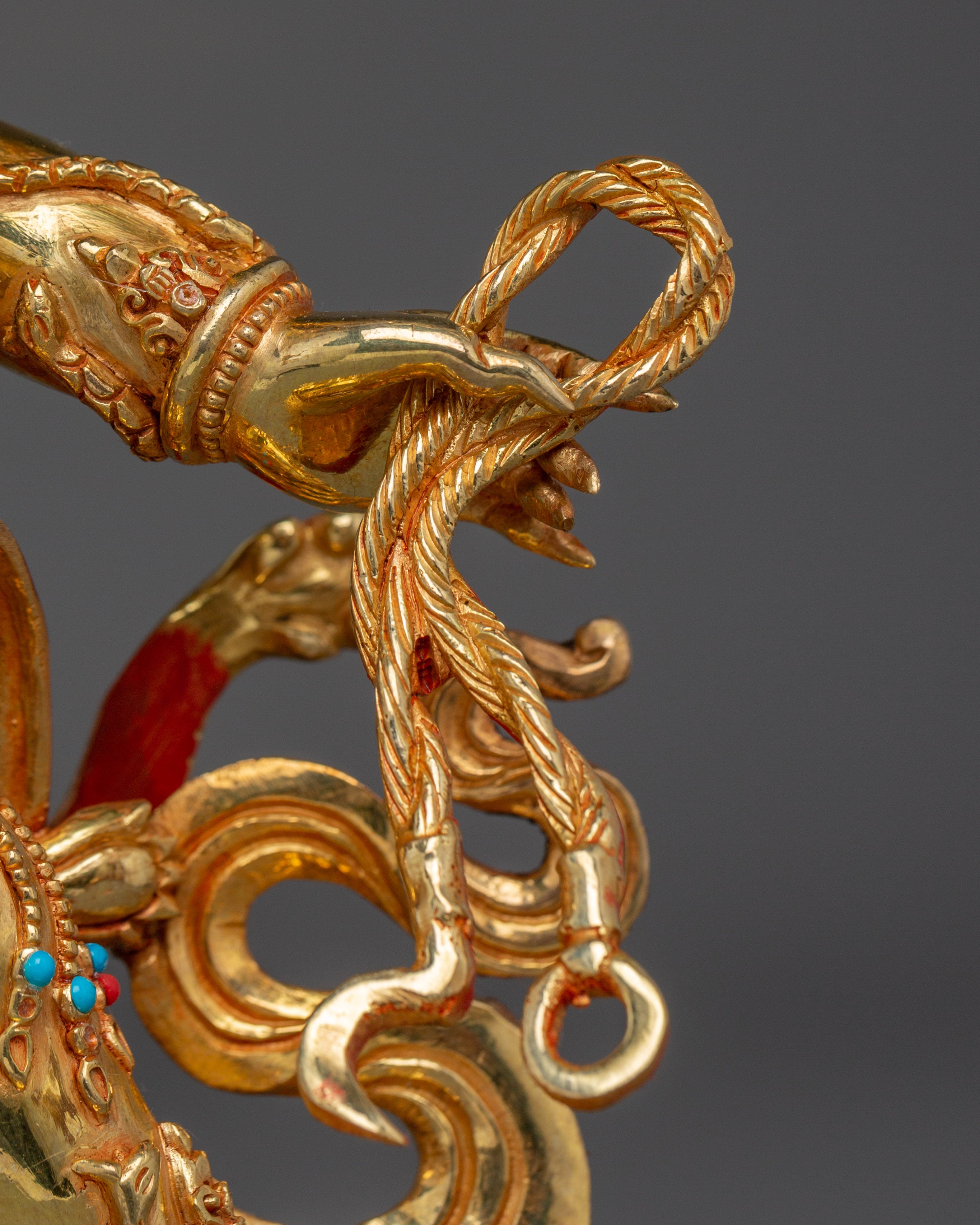 Six-Armed Mahakala Statue with 24K Gold Gilding | Spiritual & Meditation Decor