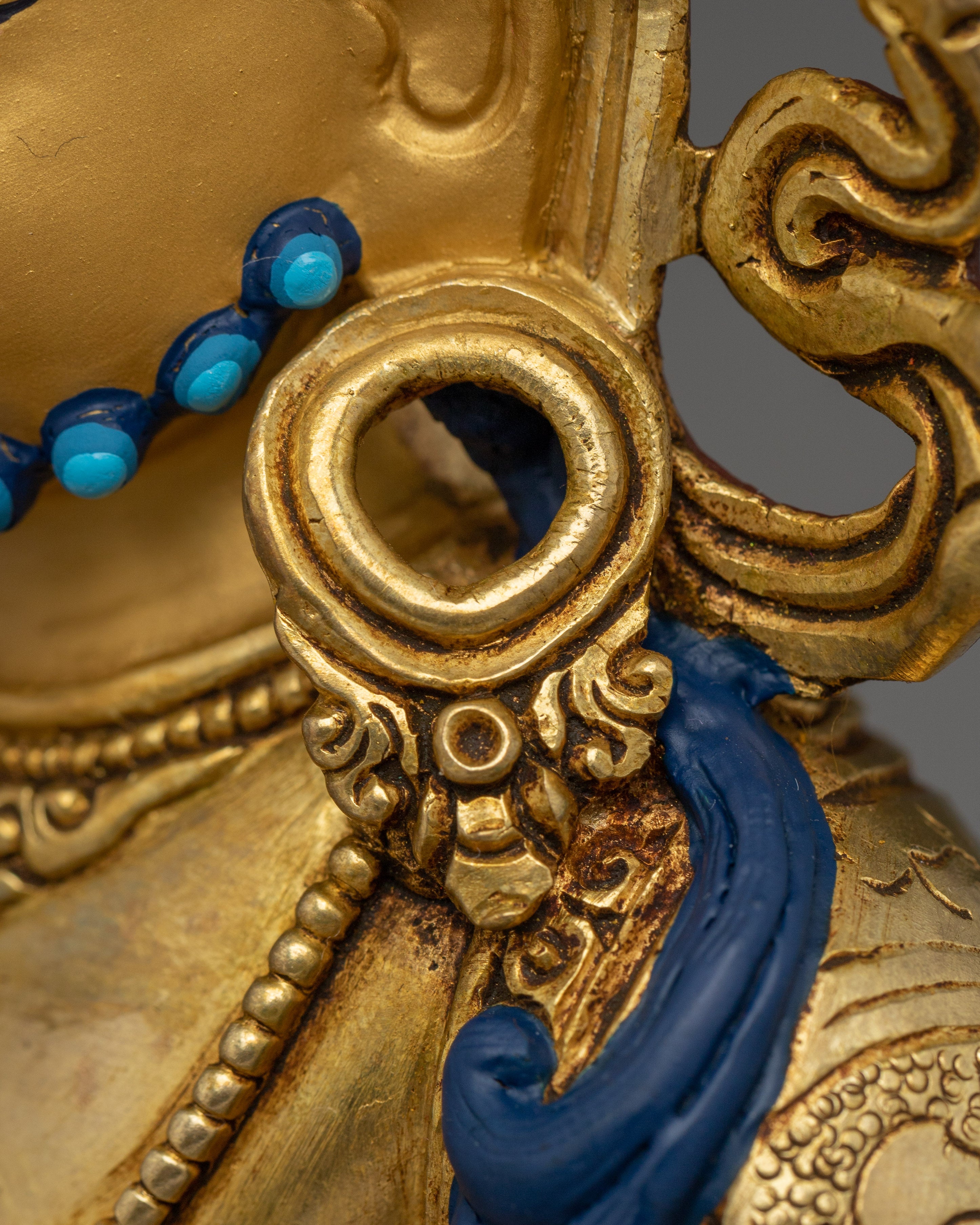 Gold Gilded Dzambhala Sculpture for Wealth | Spiritual Wealth & Prosperity Deity