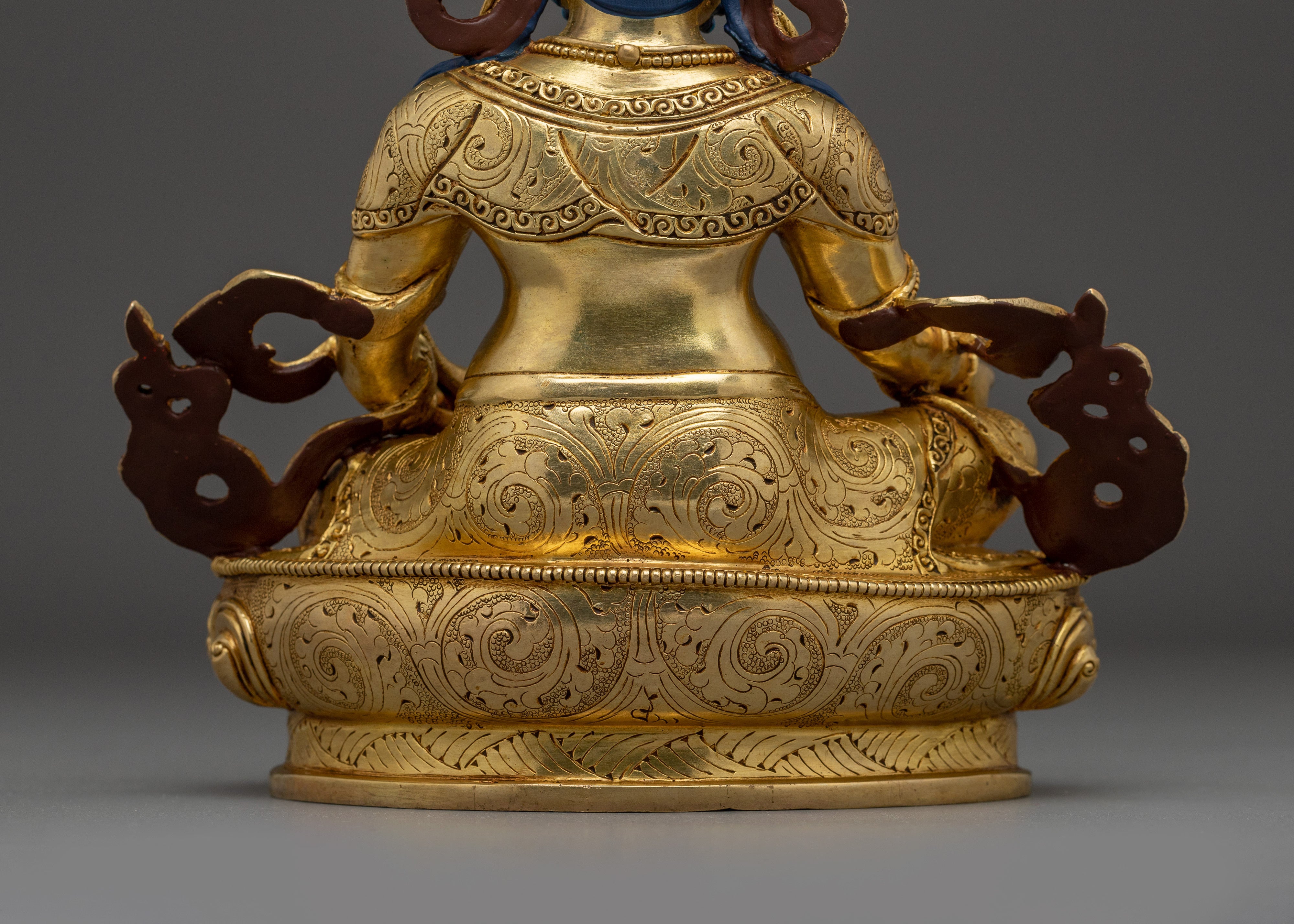 Gold Gilded Dzambhala Sculpture for Wealth | Spiritual Wealth & Prosperity Deity