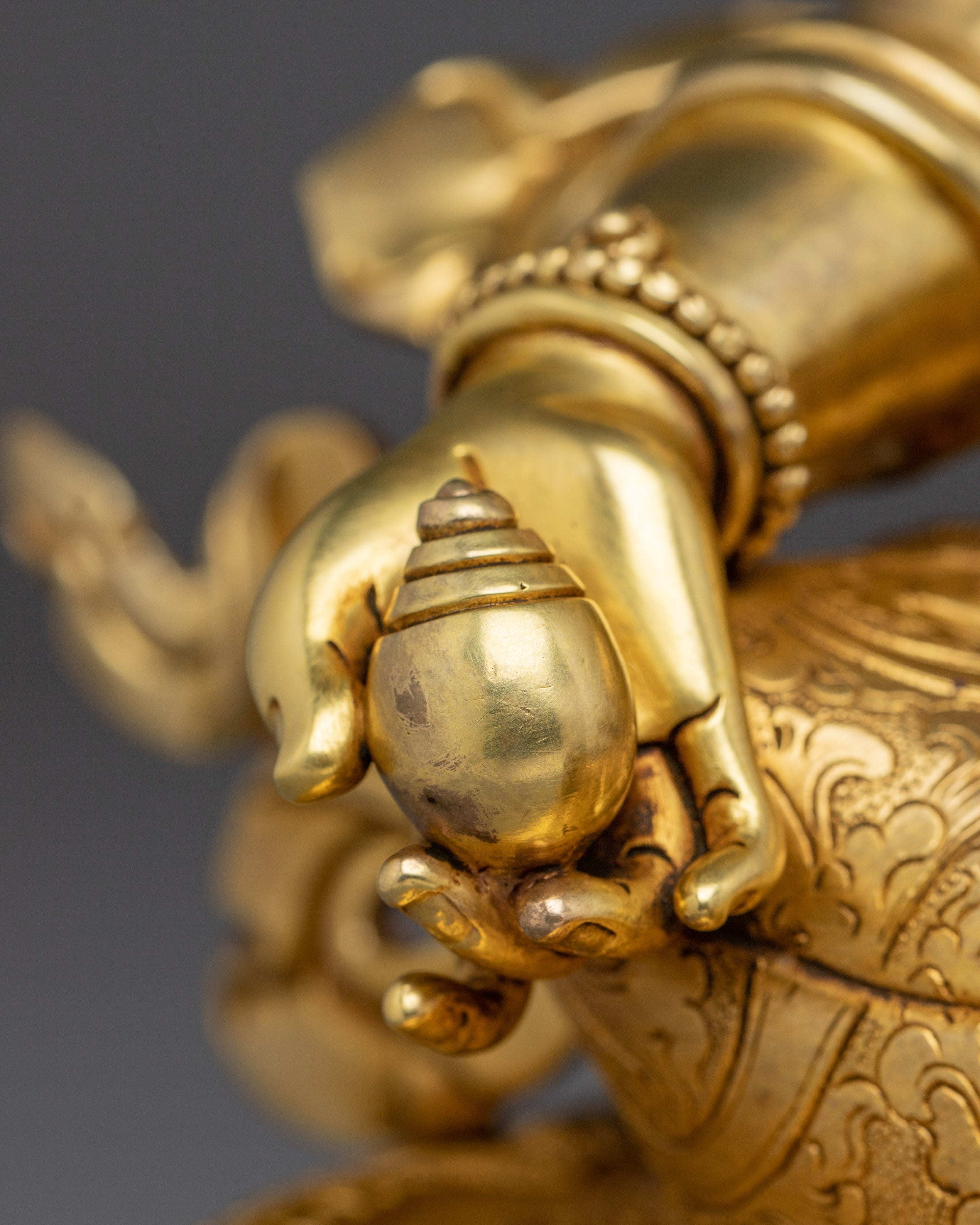 Gold Dzambhala Wealth and Prosperity Statue | A Perfect Symbol of Decor