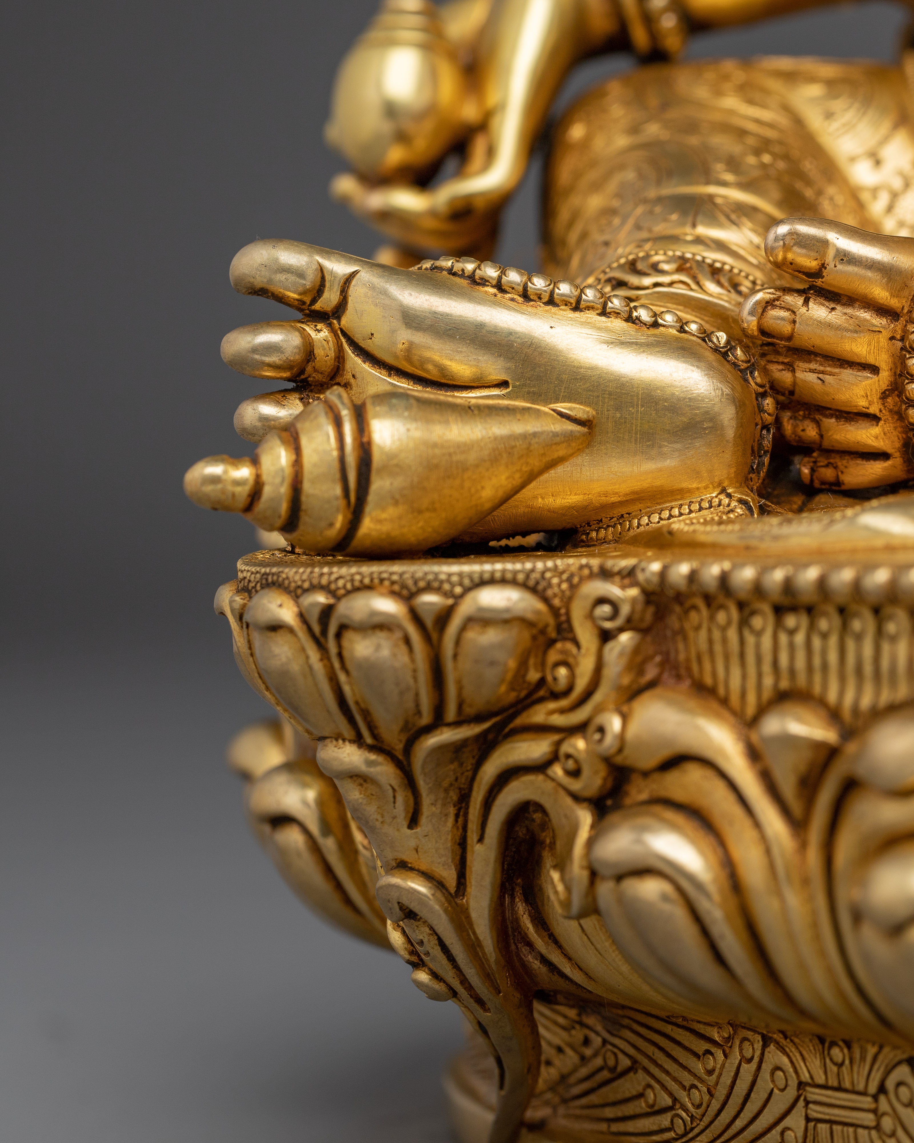 Gold Dzambhala Wealth and Prosperity Statue | A Perfect Symbol of Decor