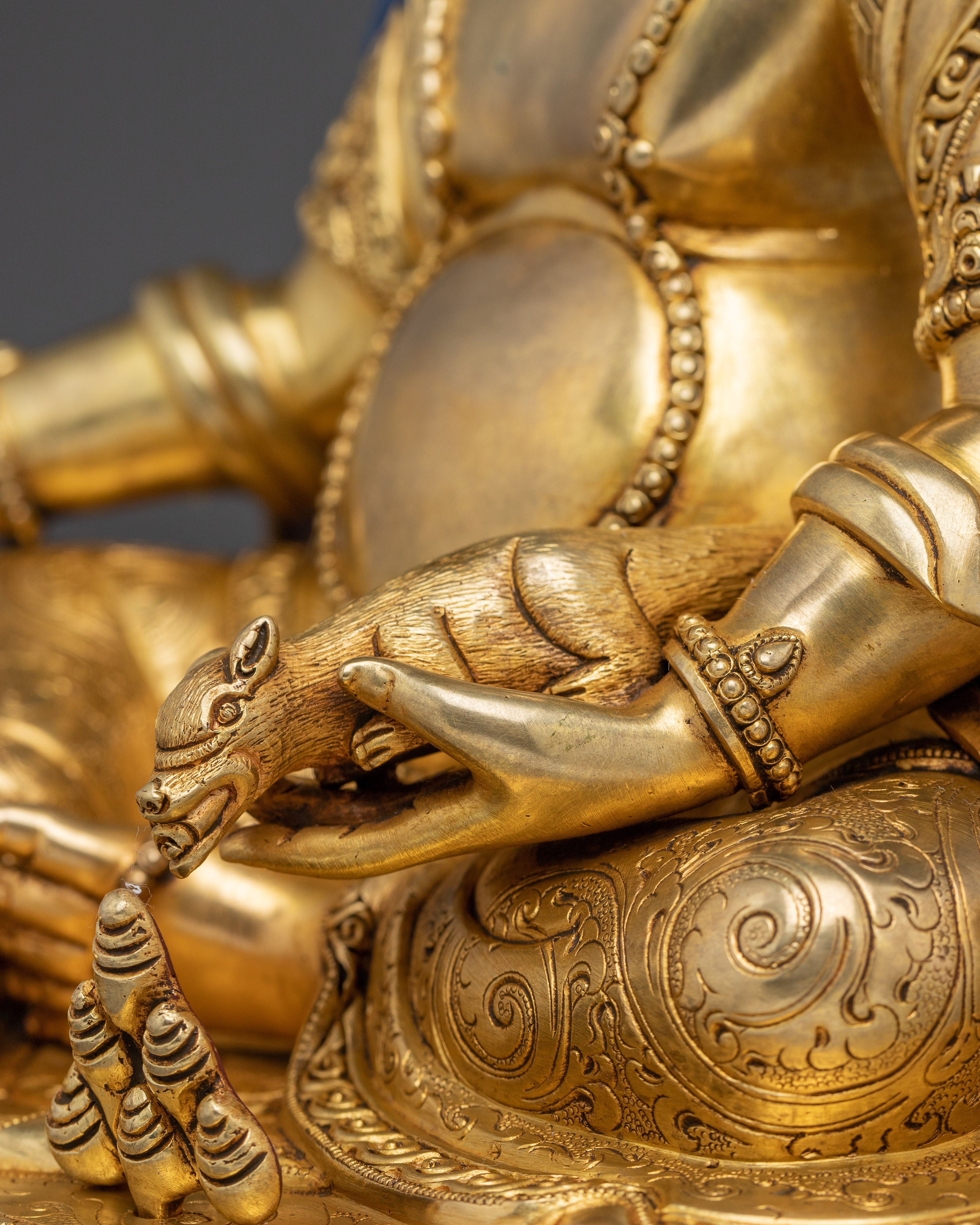 Gold Dzambhala Wealth and Prosperity Statue | A Perfect Symbol of Decor