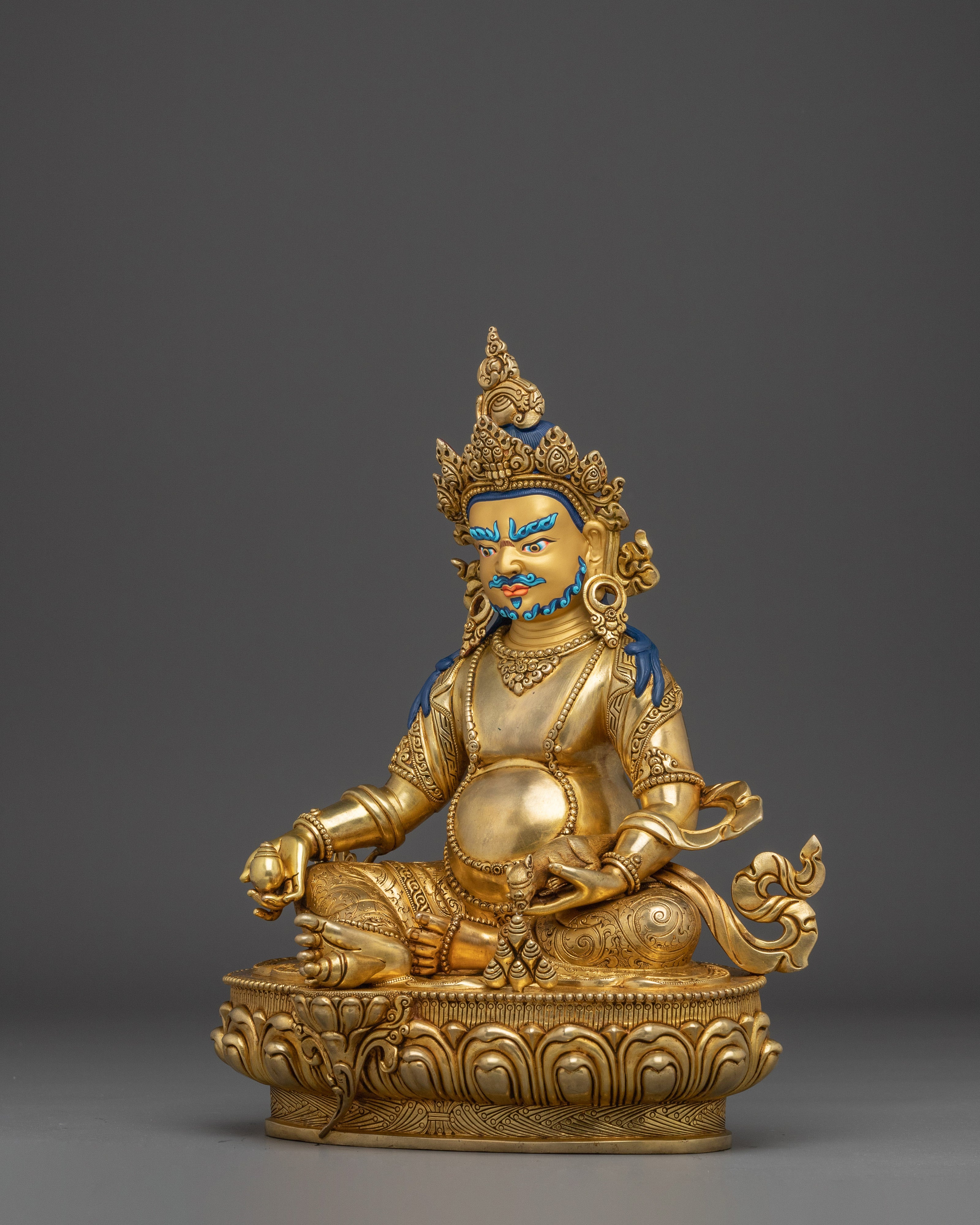 Gold Dzambhala Wealth and Prosperity Statue | A Perfect Symbol of Decor