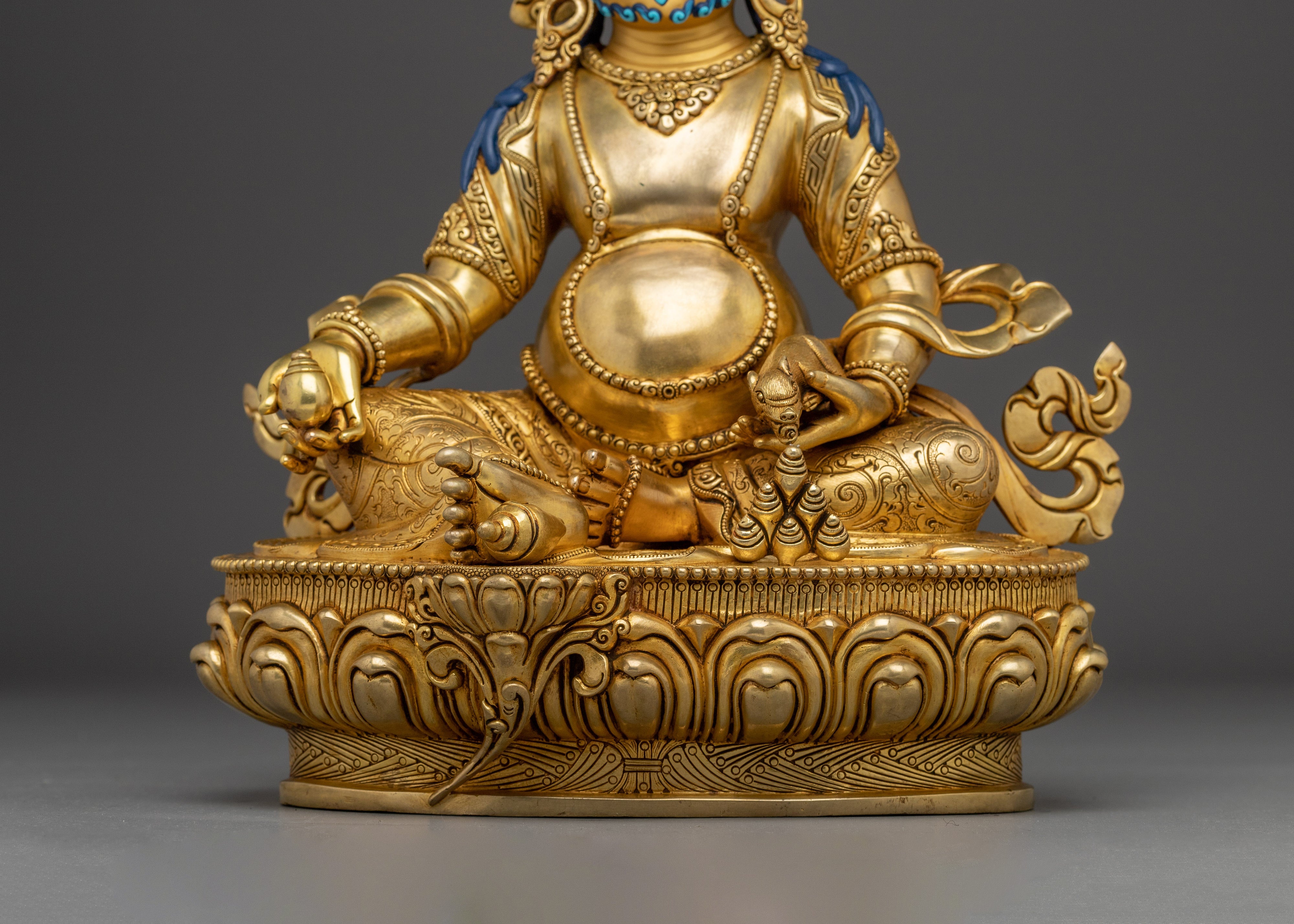 Gold Dzambhala Wealth and Prosperity Statue | A Perfect Symbol of Decor