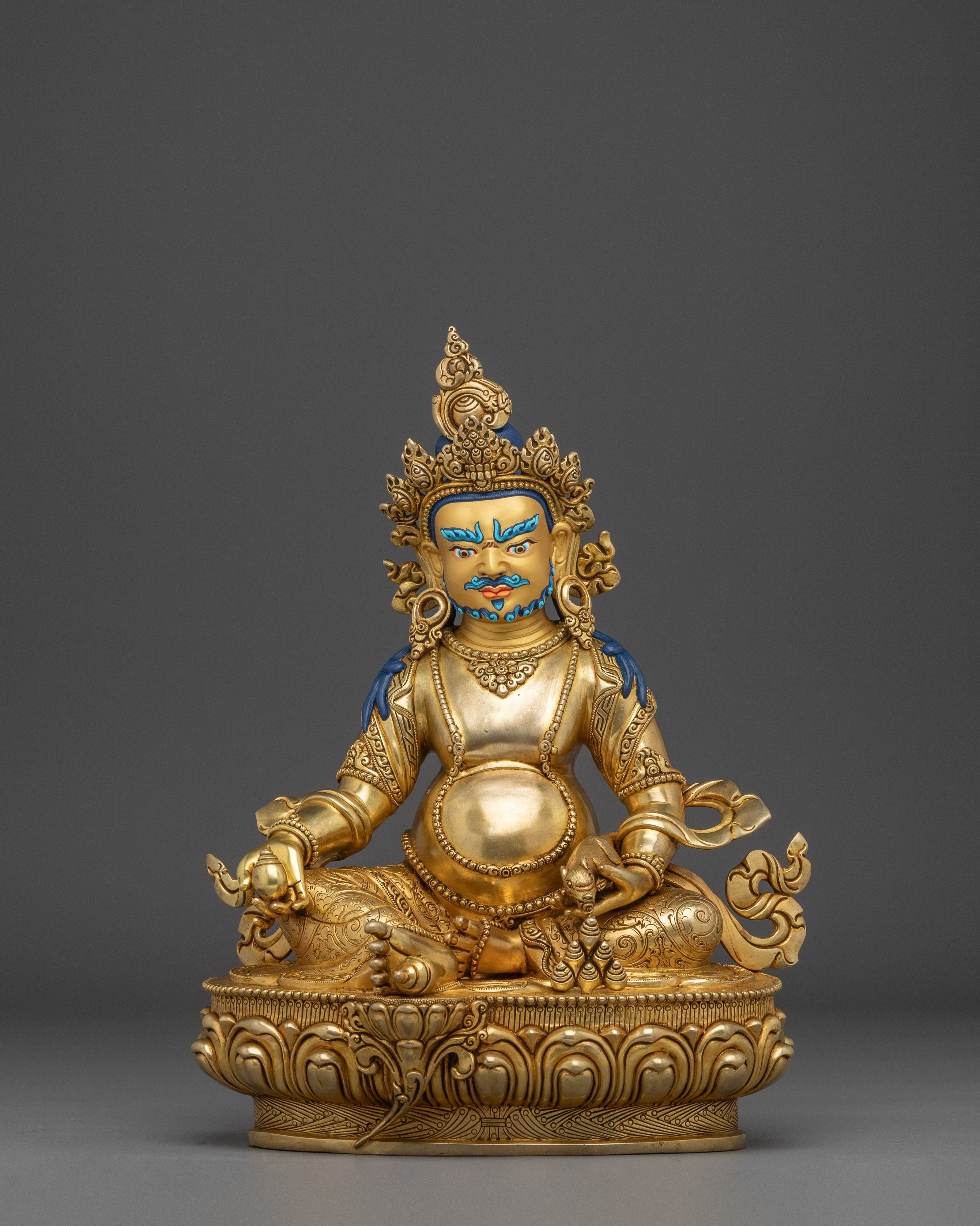 Gold Dzambhala Wealth and Prosperity Statue