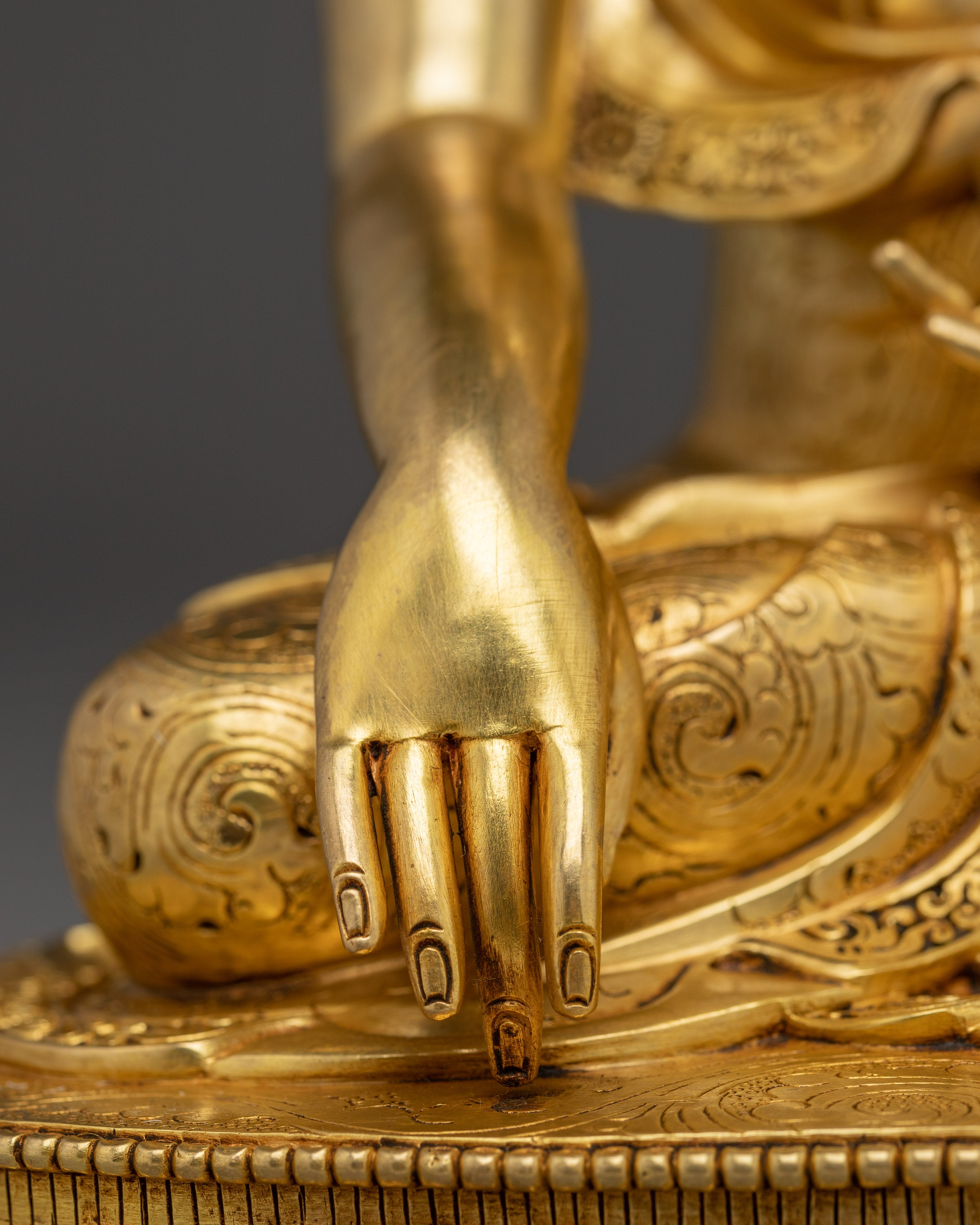 Shakyamuni Buddha 24K Gold Statue | Spiritual Growth for your Meditation Space