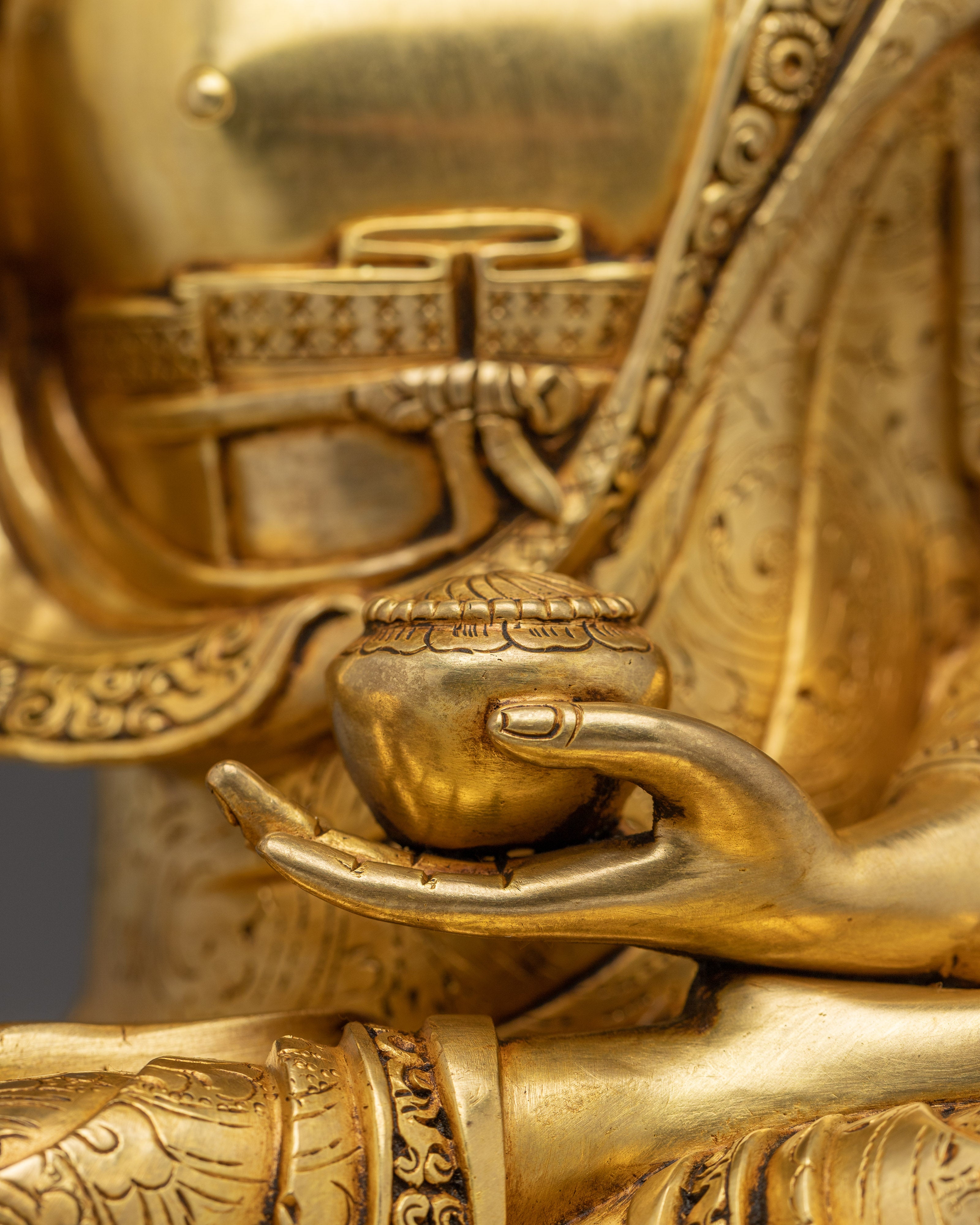 Shakyamuni Buddha 24K Gold Statue | Spiritual Growth for your Meditation Space