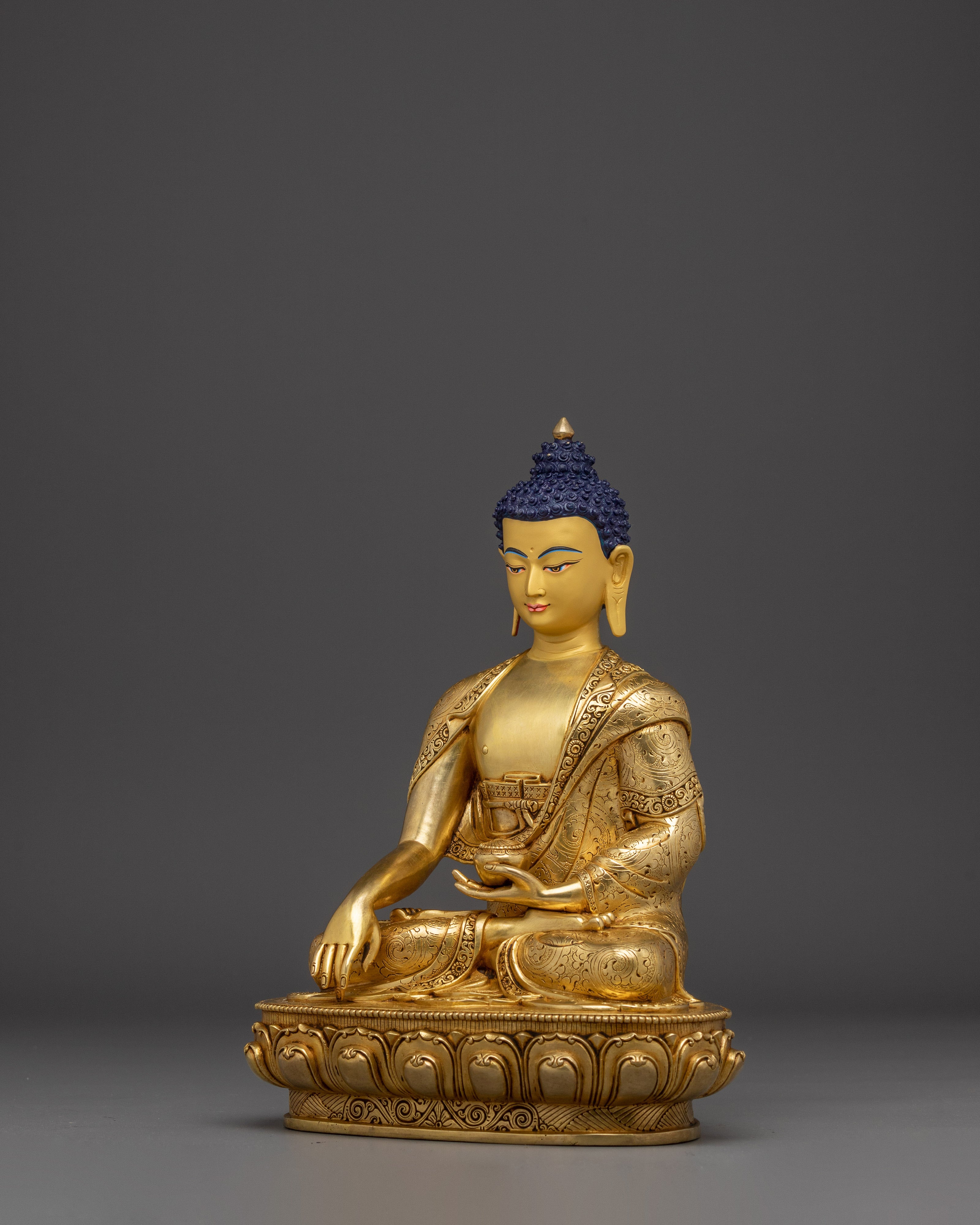 Shakyamuni Buddha 24K Gold Statue | Spiritual Growth for your Meditation Space