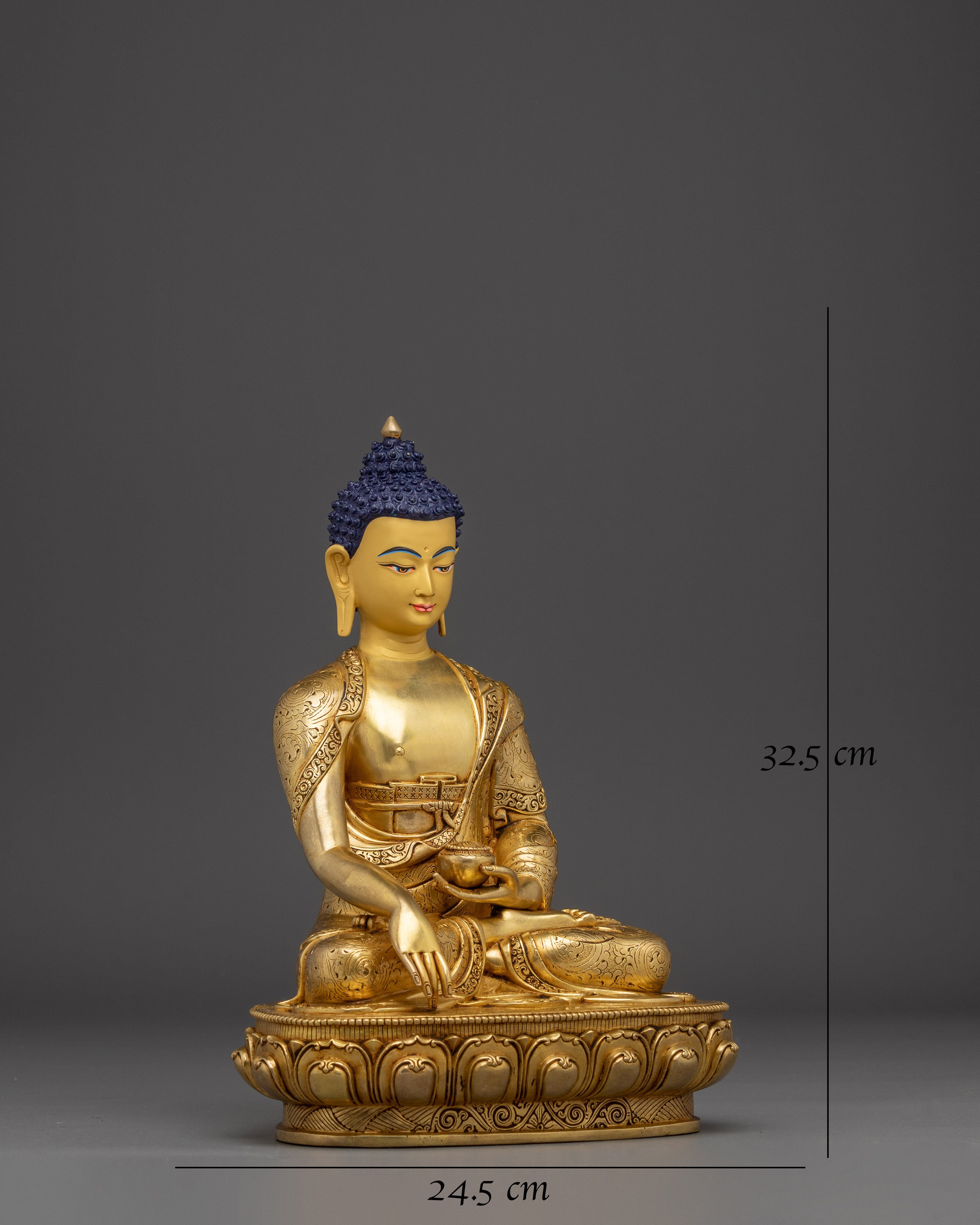 Shakyamuni Buddha 24K Gold Statue