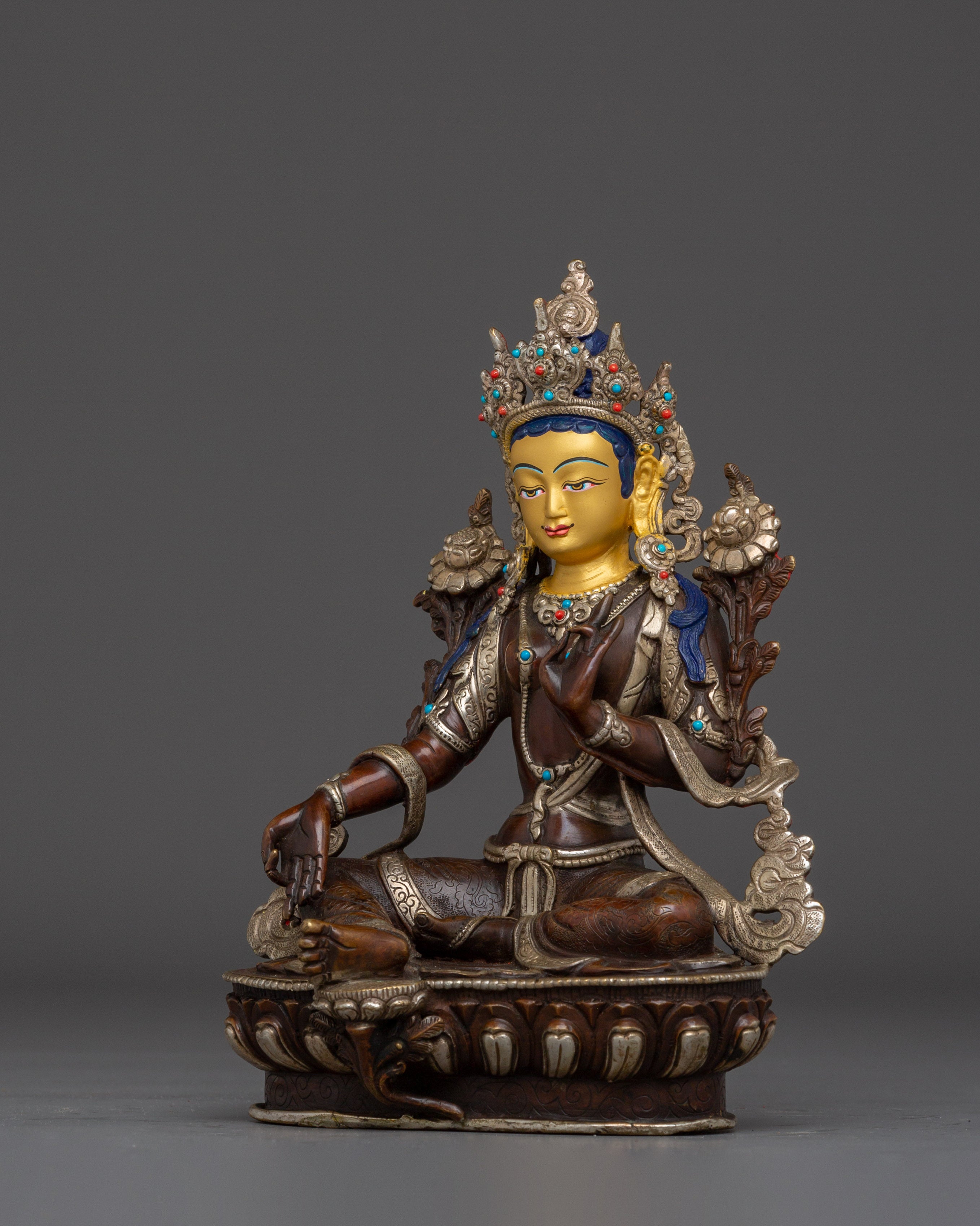 Green Tara Statue Compassion and Protection | Buddhist Sculpture for Meditation & Altar