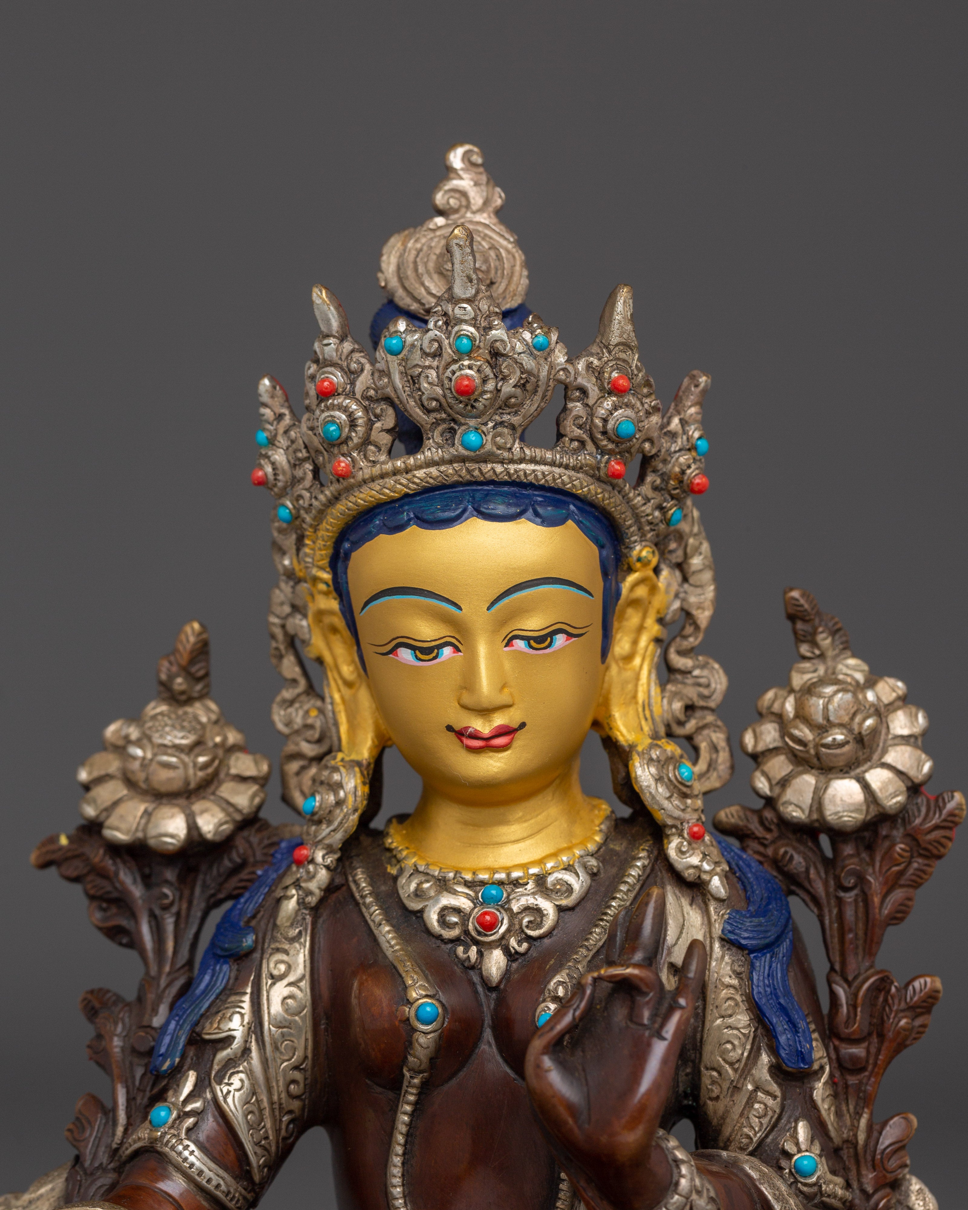 Green Tara Statue Compassion and Protection | Buddhist Sculpture for Meditation & Altar