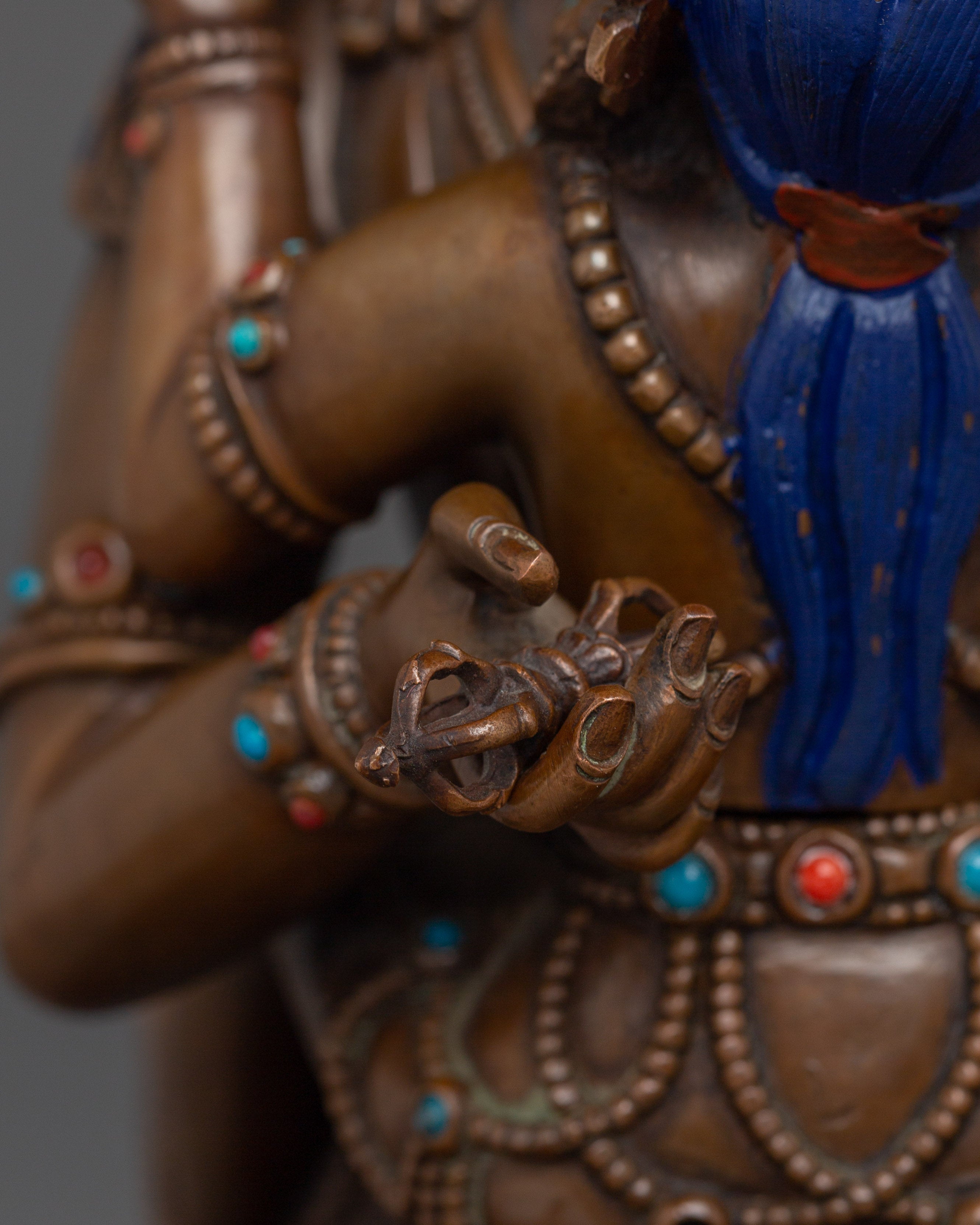 Copper Vajrasattva with Consort Statue | Spiritual Purification Deity