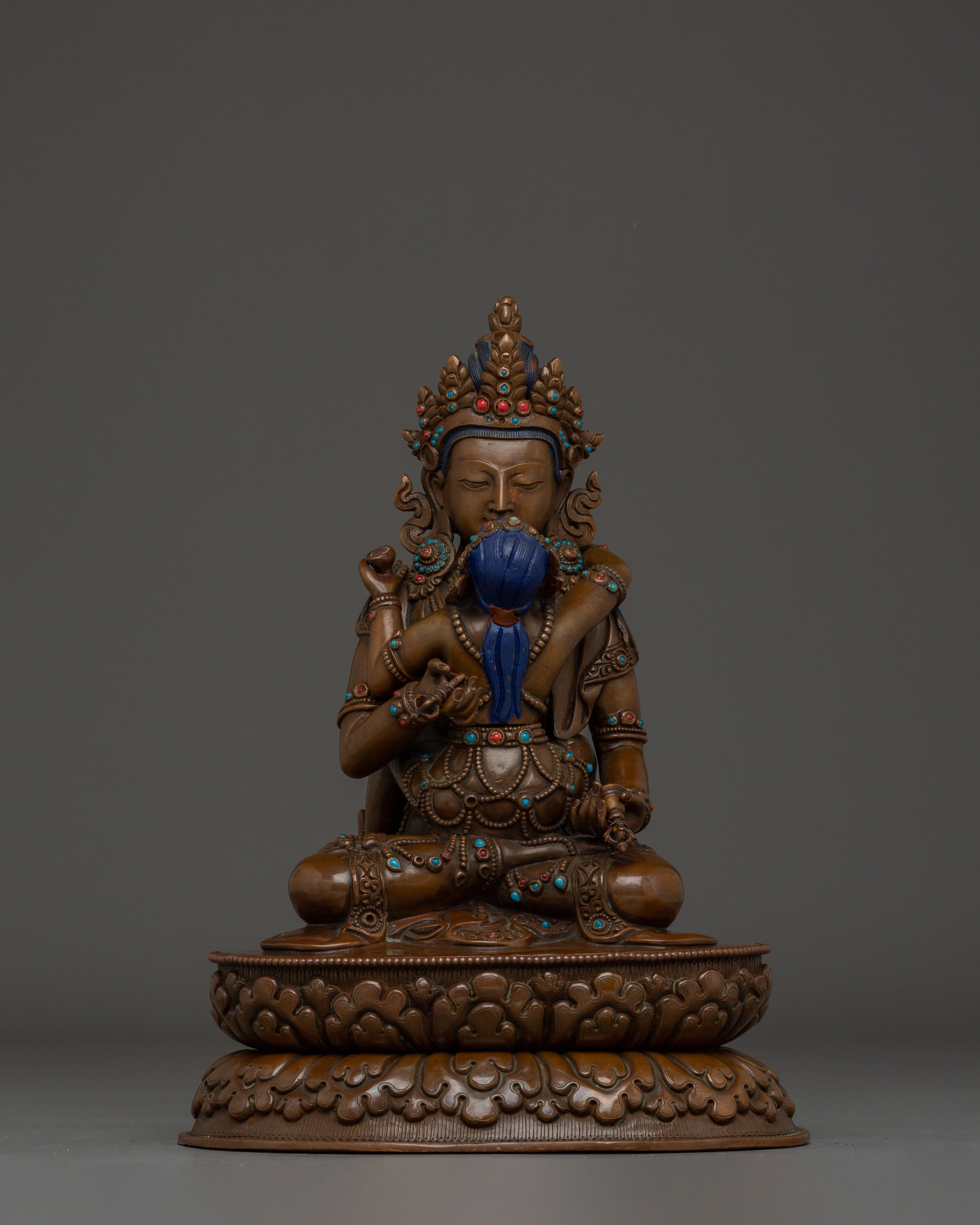 Copper Vajrasattva with Consort statue