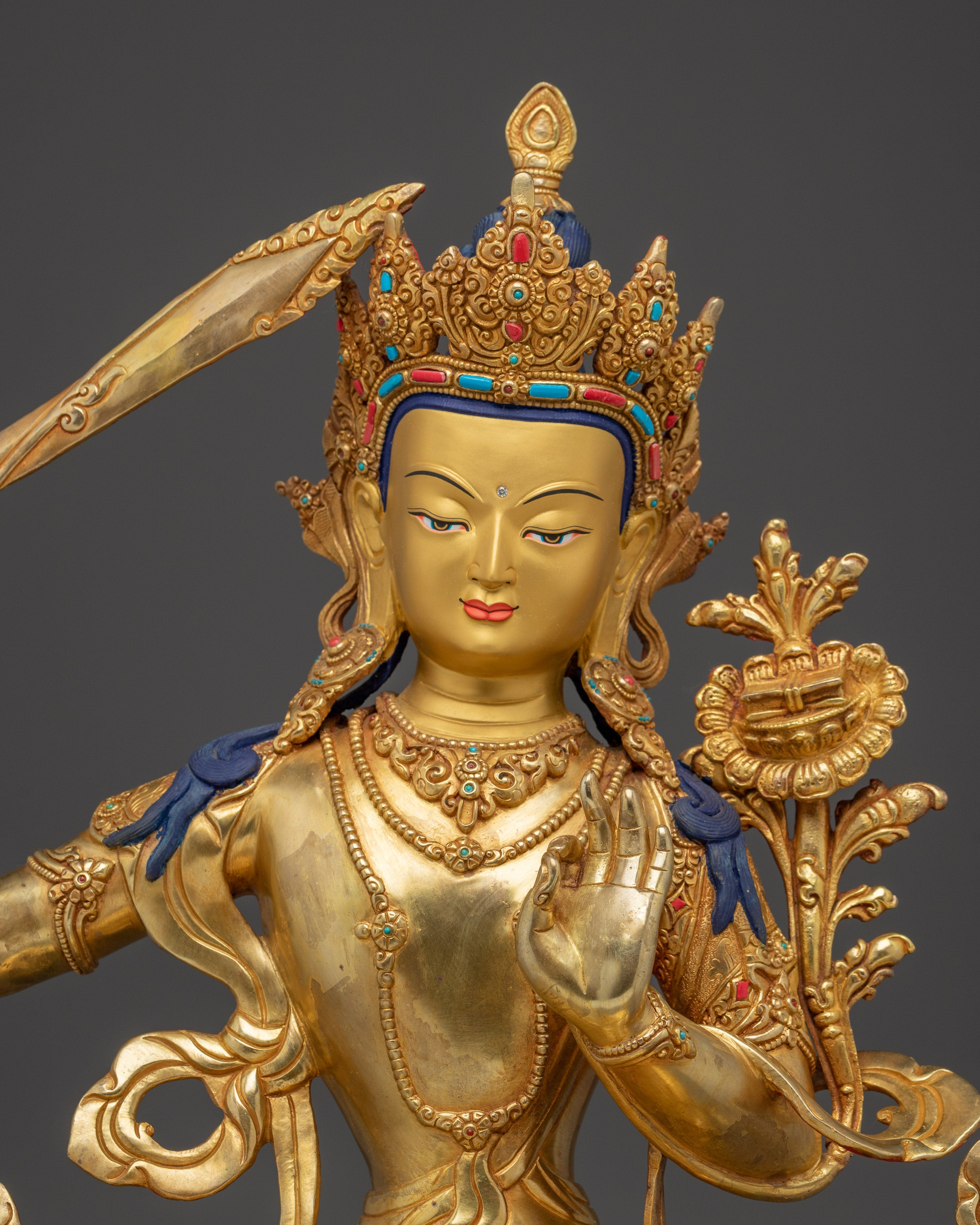 Manjushri, Sword of Wisdom Deity | Handcrafted Nepali Art
