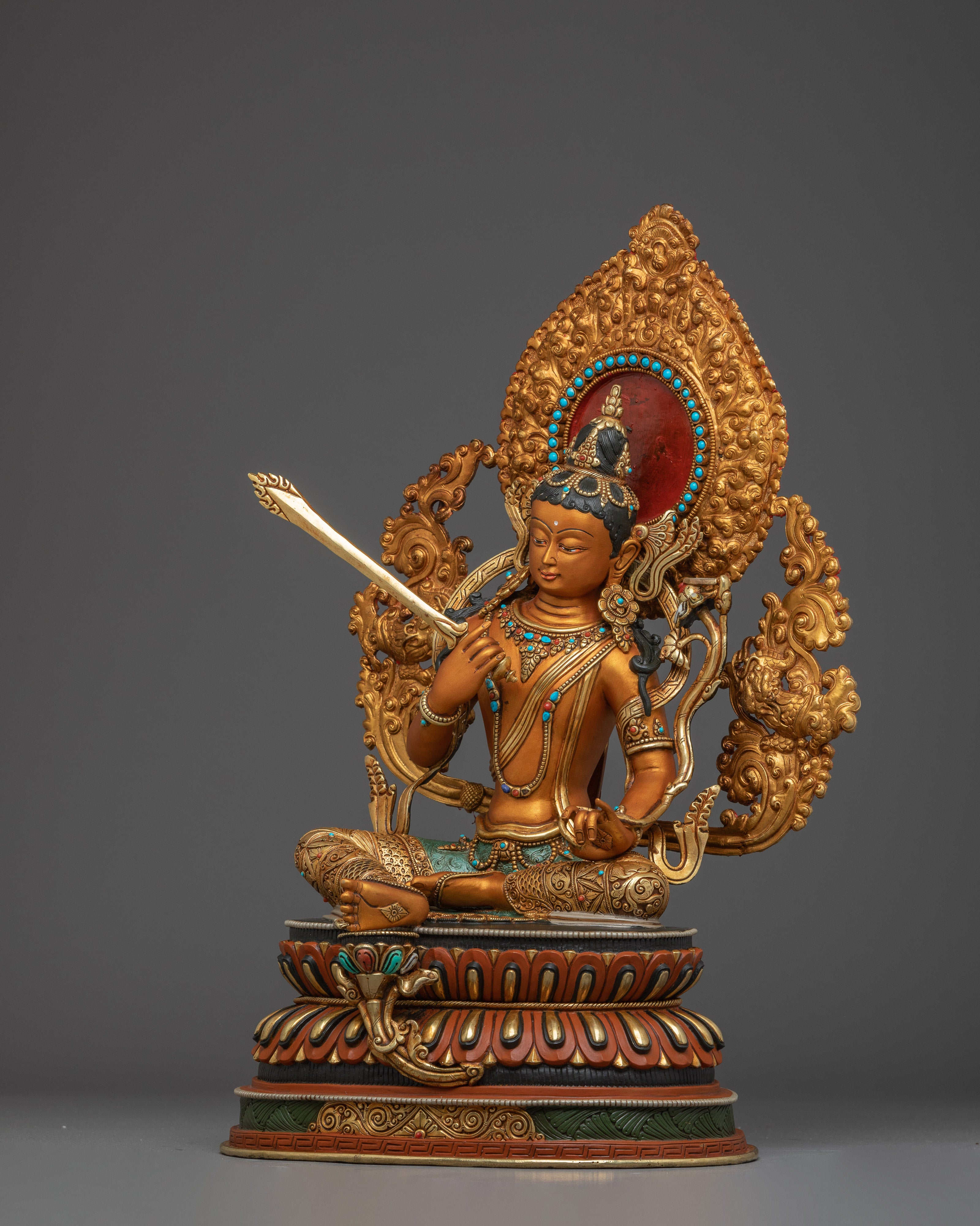 Manjushri, Enlightened Mind | Nepali Handcrafted Statue
